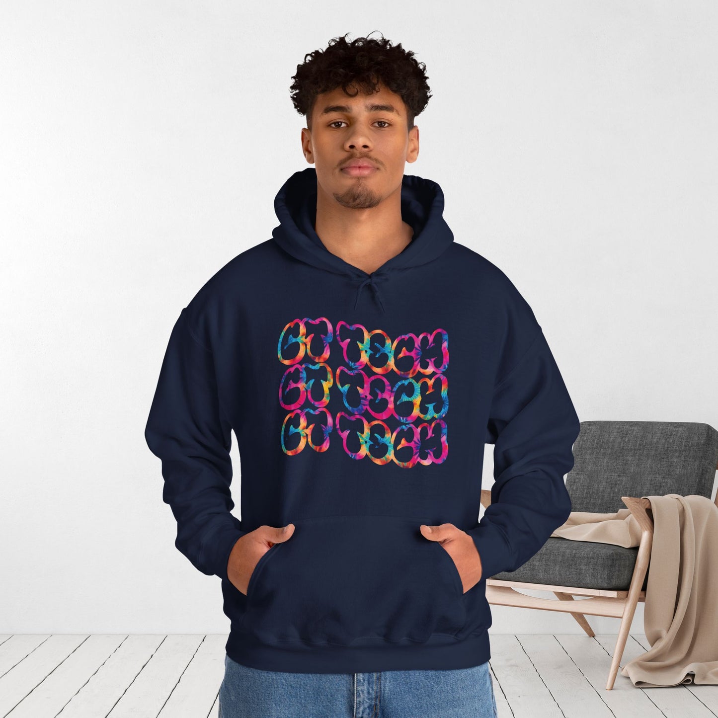 Tie Dye Groovy CT Tech Hoodie - CT Technologist Hoodie