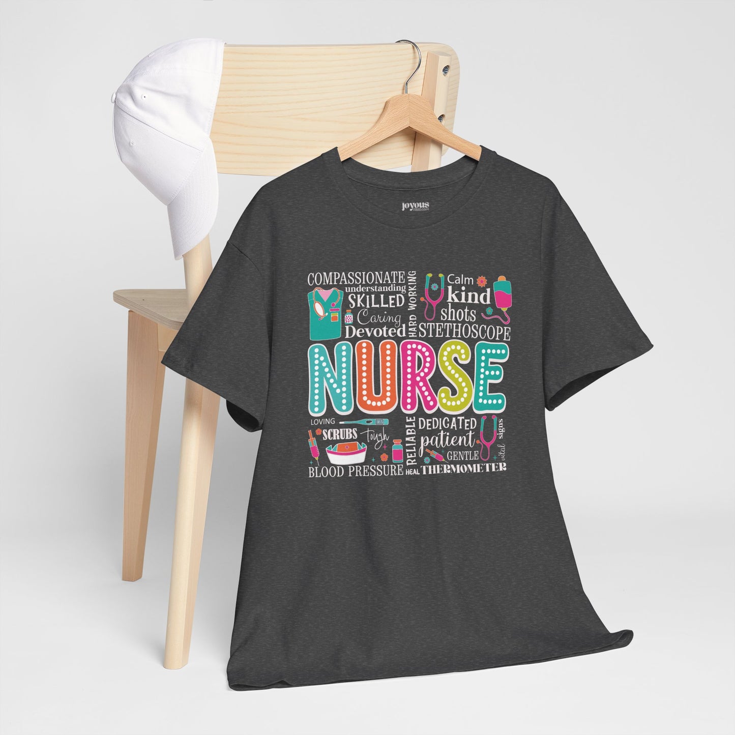 Trendy Nurse Heavy Cotton Tee for Dedicated Registered Nurse
