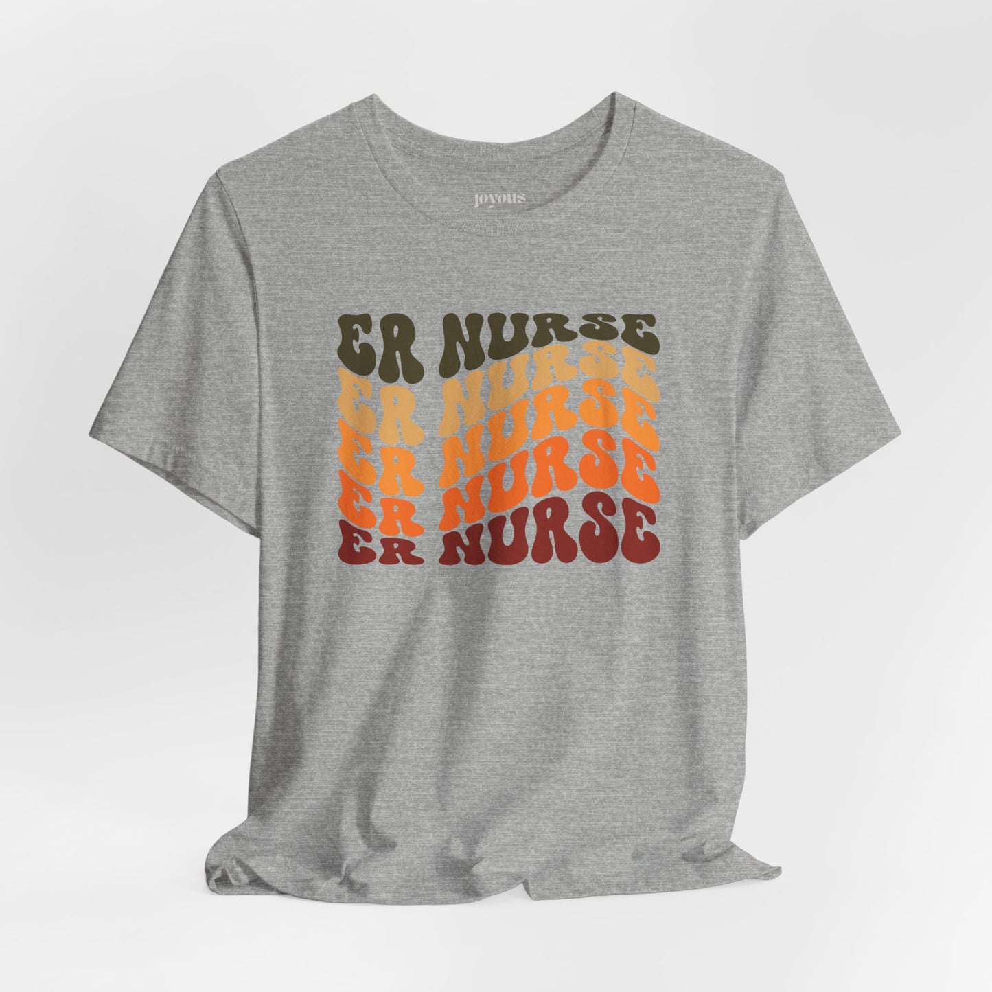 Groovy Fall ER Nurse Shirt - Emergency Nurse Soft Cotton Tee