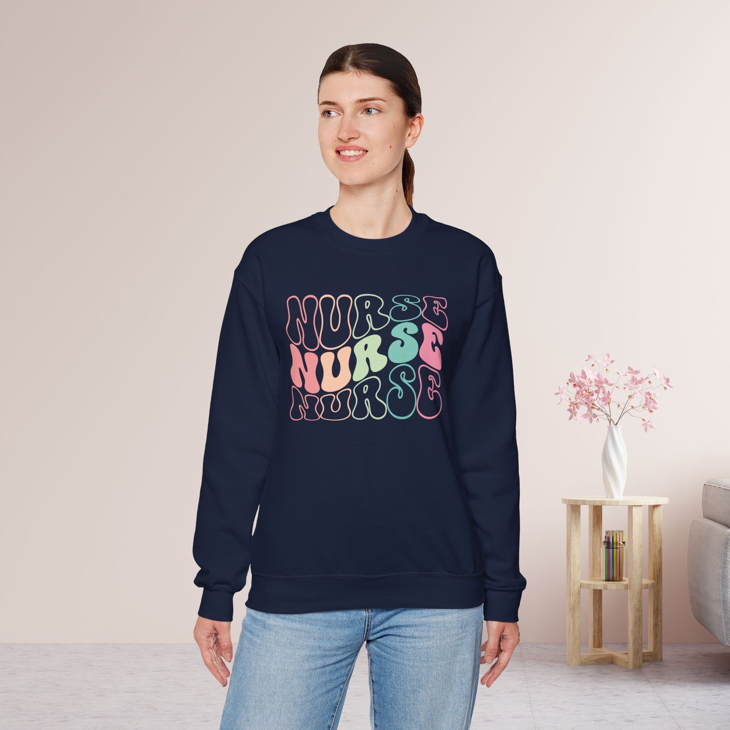 Groovy Nurse Sweatshirt for Registered Nurse
