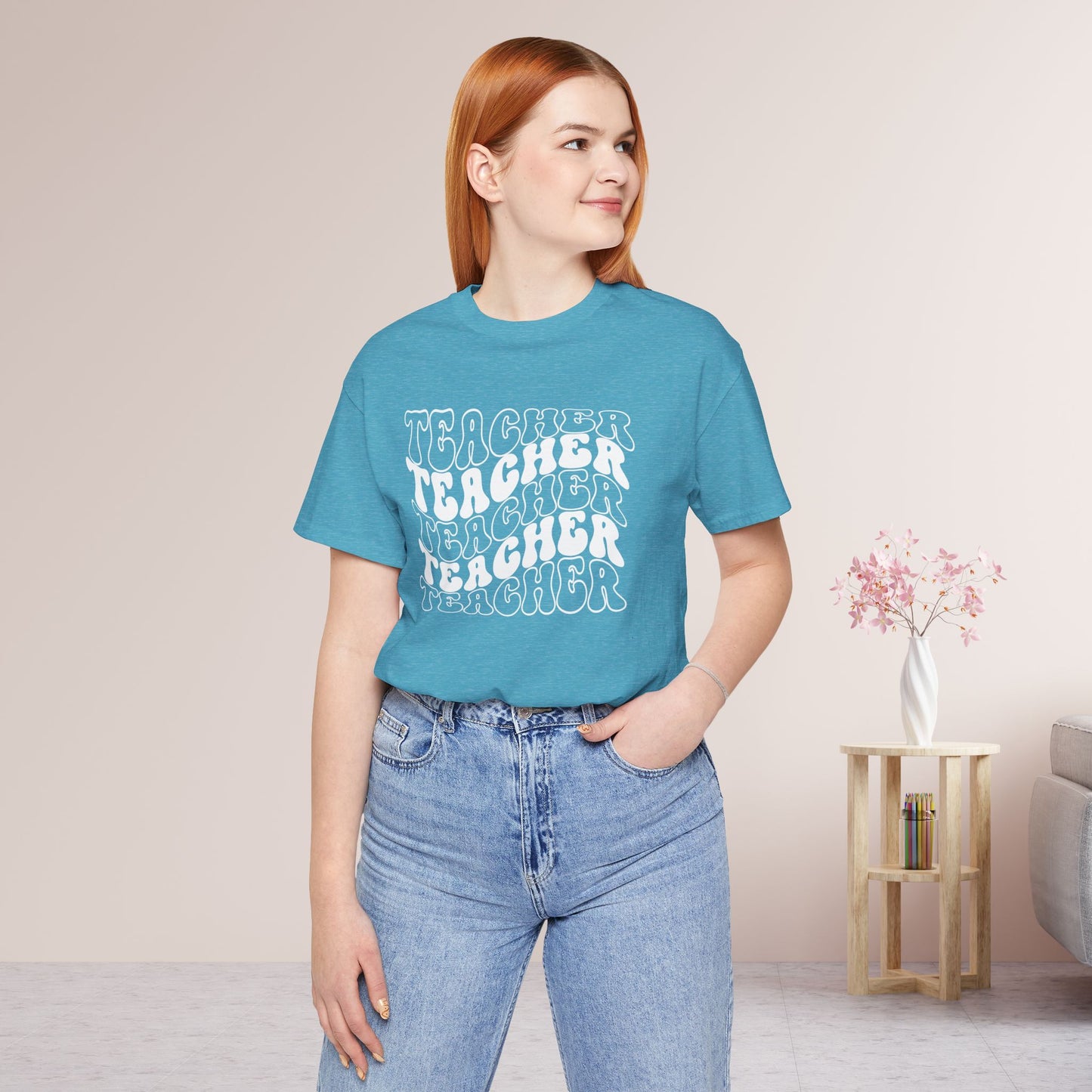 Groovy Teacher Soft Cotton Tee for School Teachers