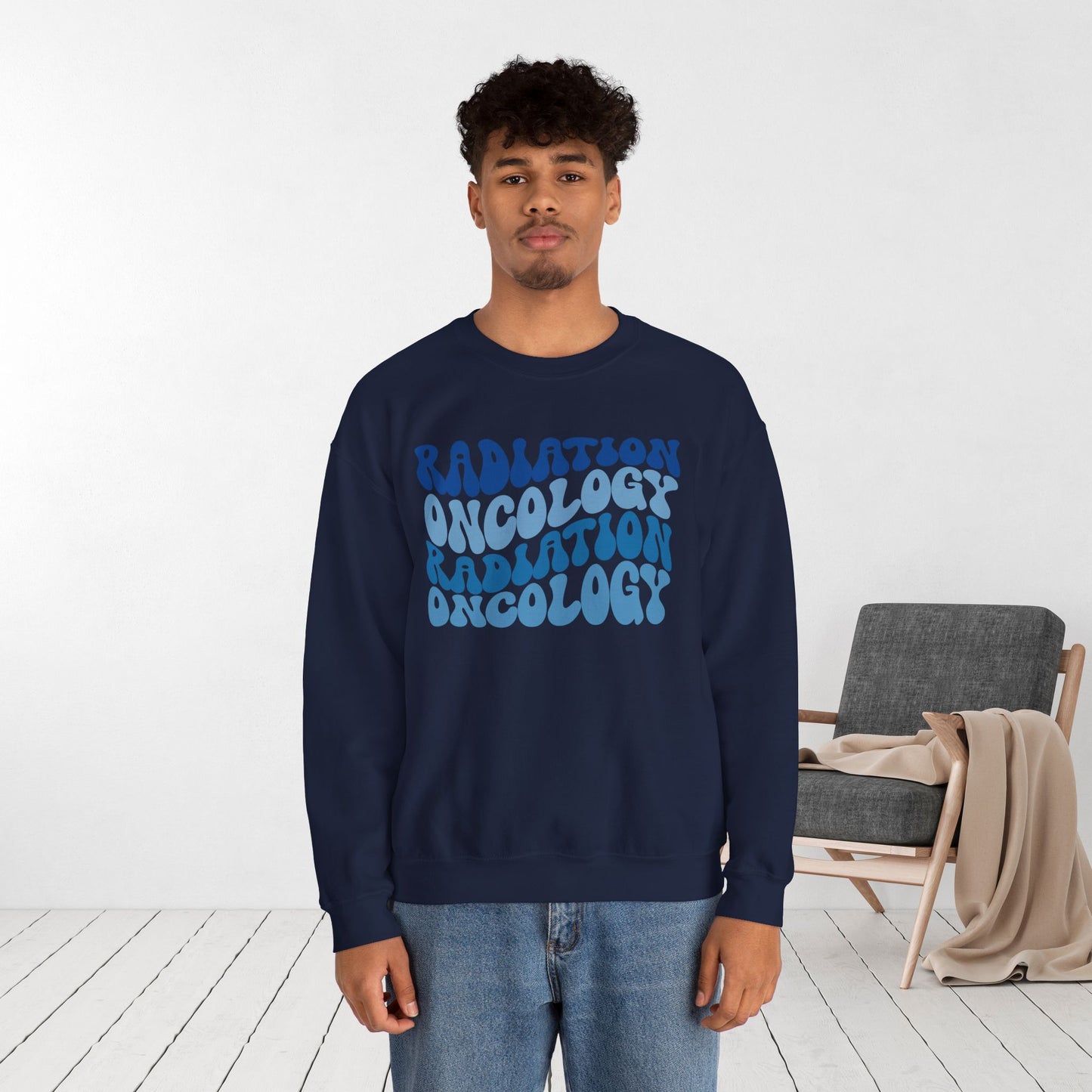 Blue Groovy Radiation Oncology Sweatshirt