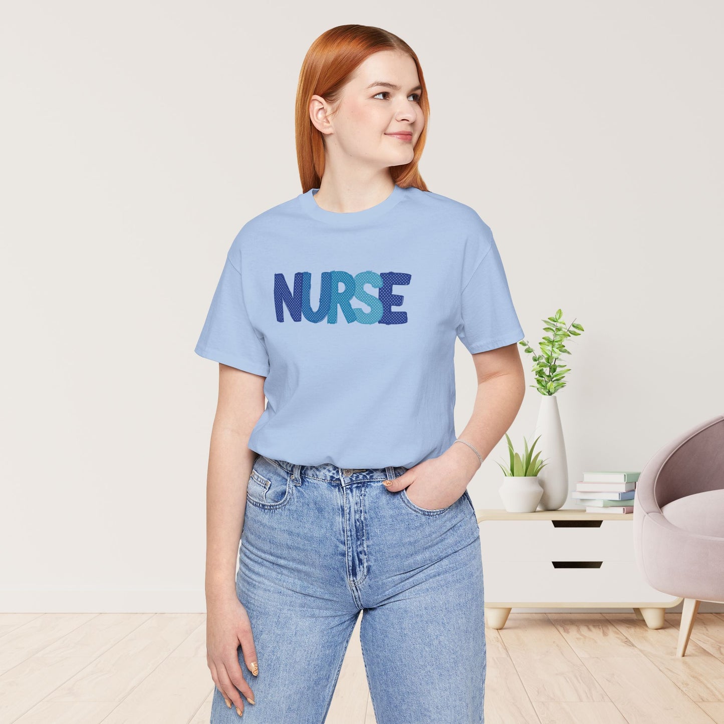 Polka Dot Nurse Shirt - Registered Nurse Soft Cotton Tee