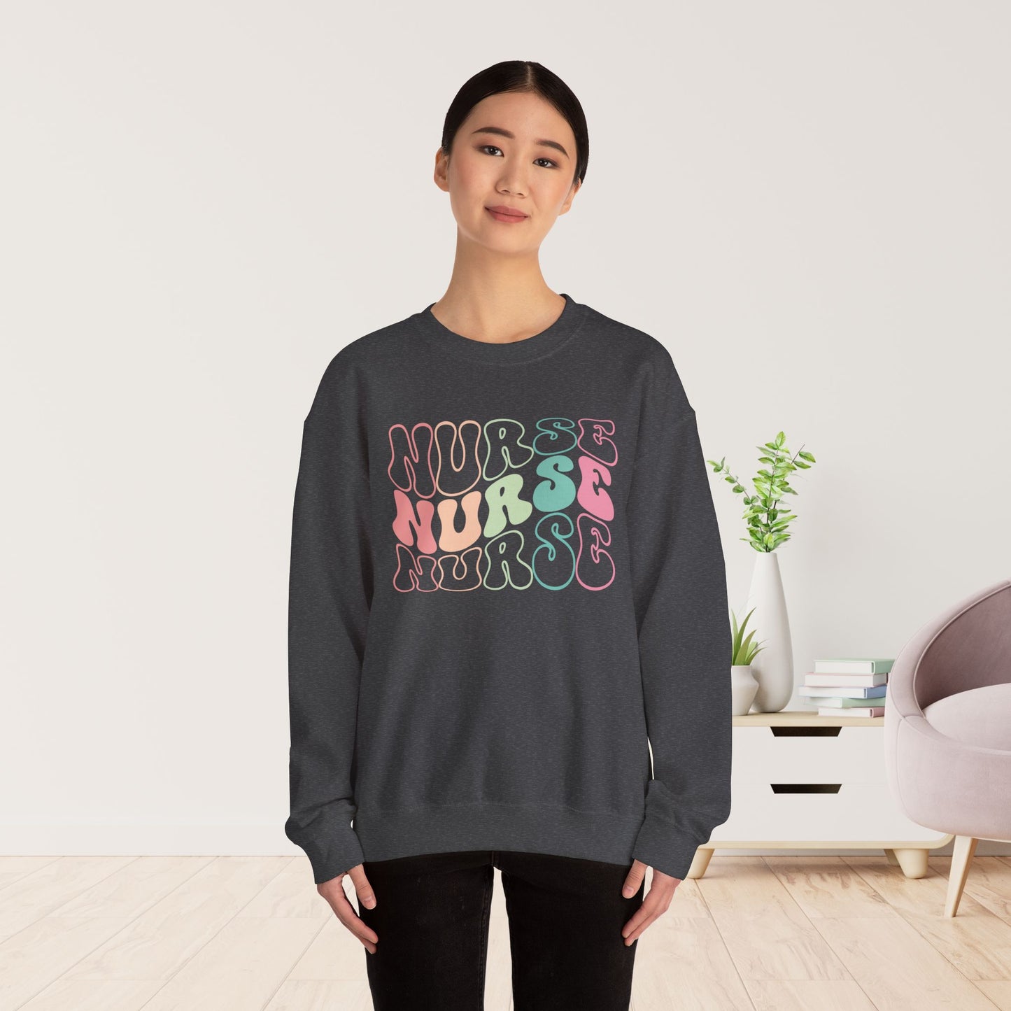 Groovy Nurse Sweatshirt for Registered Nurse