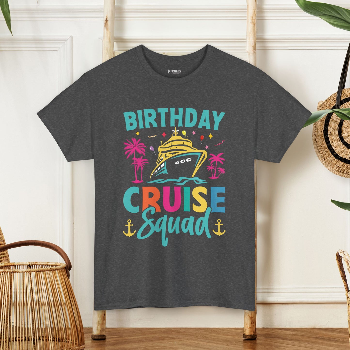 Birthday Cruise Squad Shirt - Family Cruise Vacation Heavy Cotton Tee