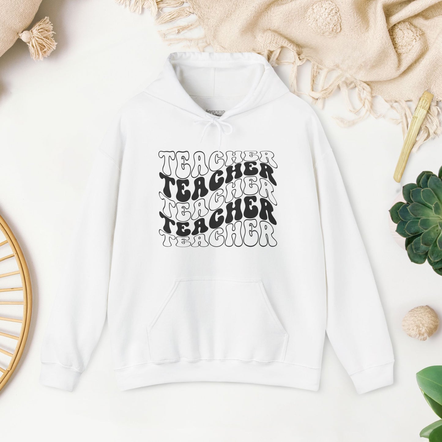 Groovy Unisex Teacher Hoodie for School Teachers