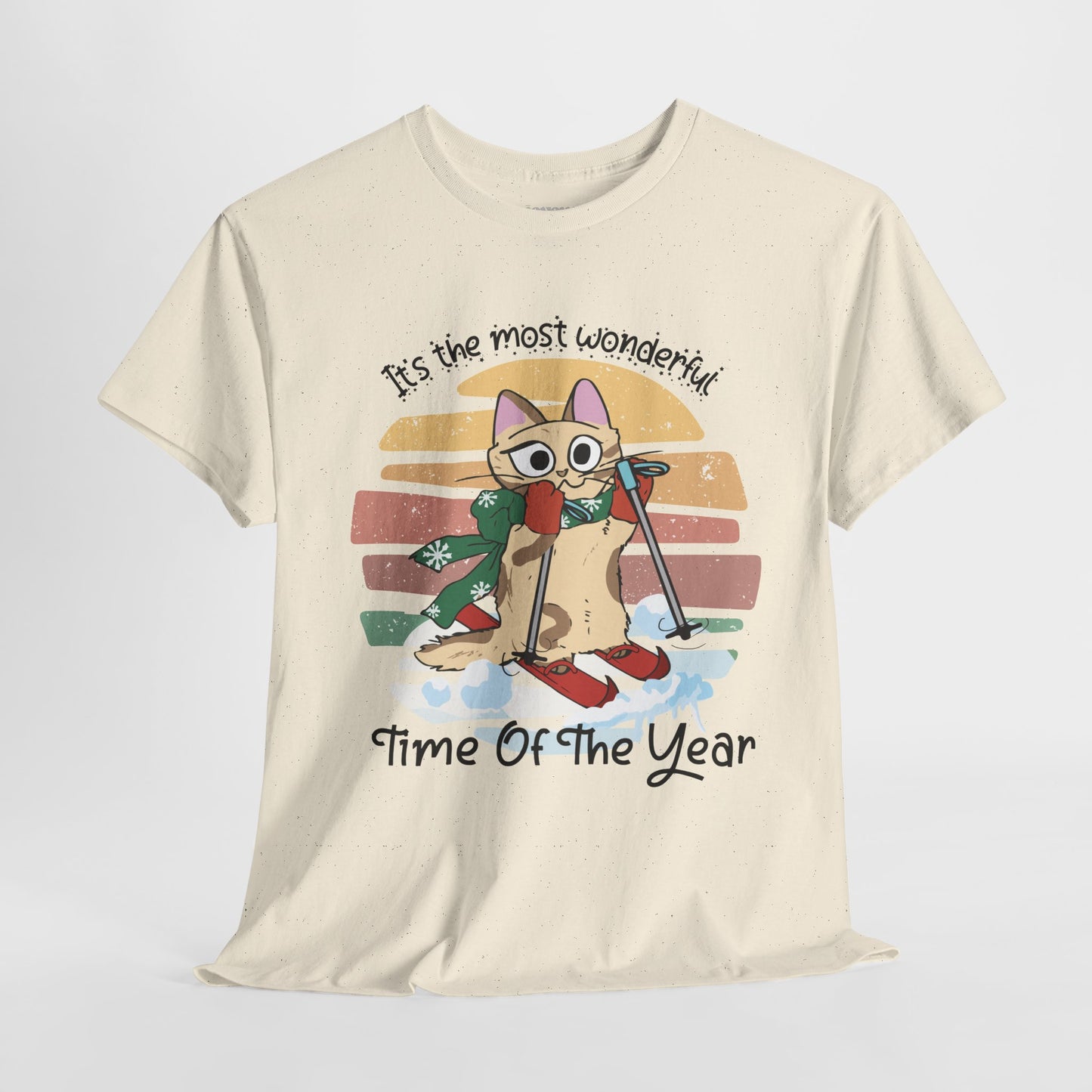 It's The Most Wonderful Time Of The Year Funny Cat Christmas Heavy Cotton Tee - Cat Lovers Christmas Gift