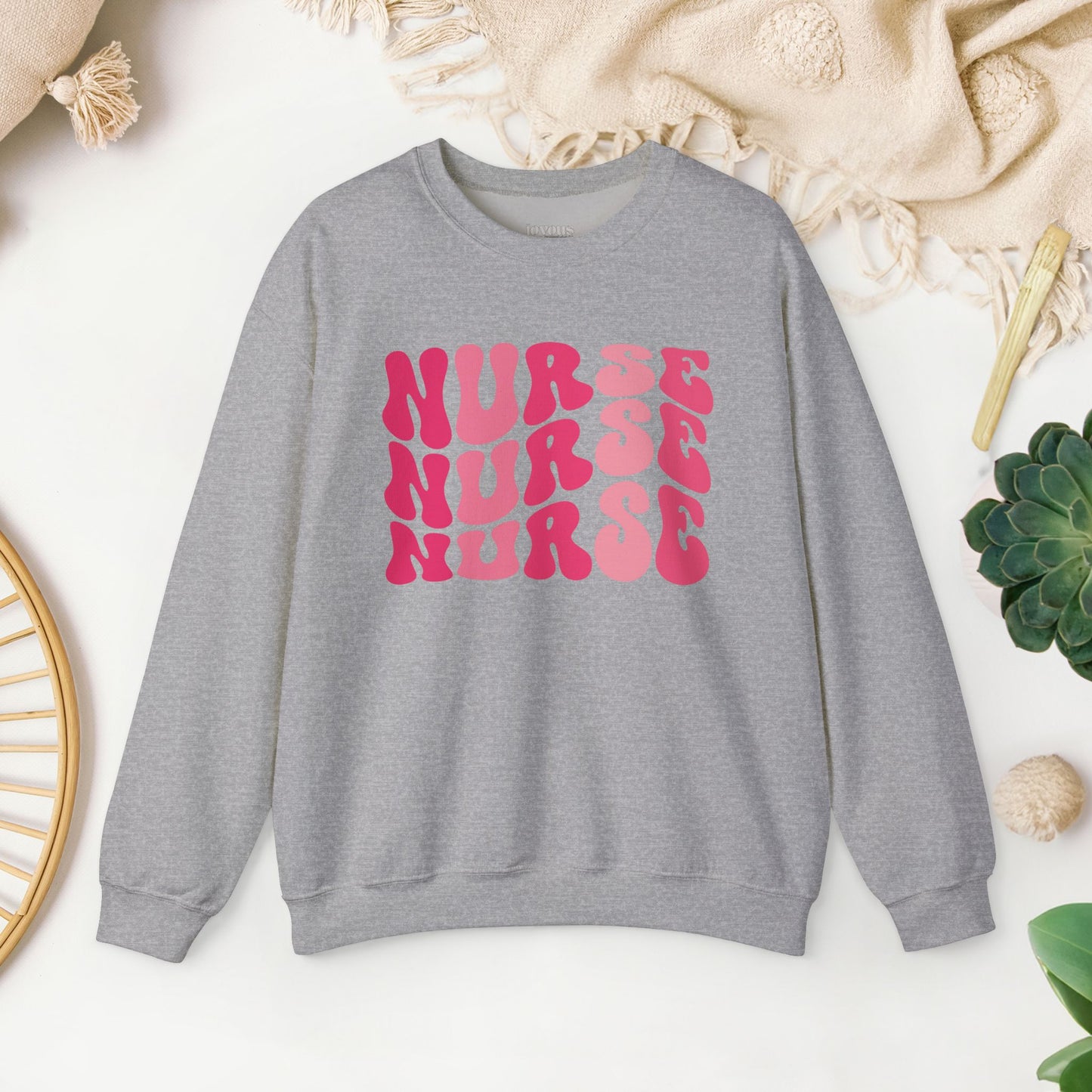 Groovy Pink Nurse Sweatshirt