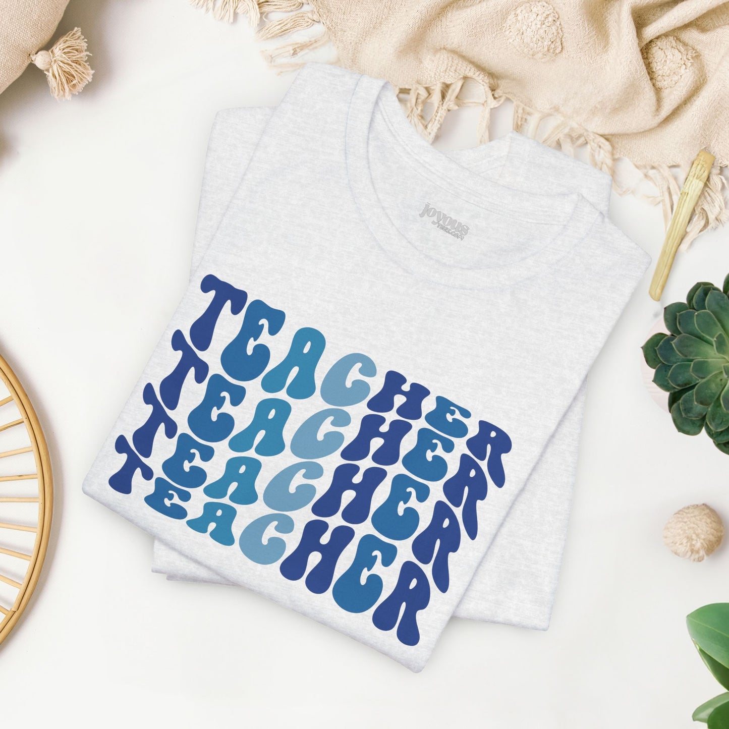 Groovy Blue Teacher Soft Cotton Tee