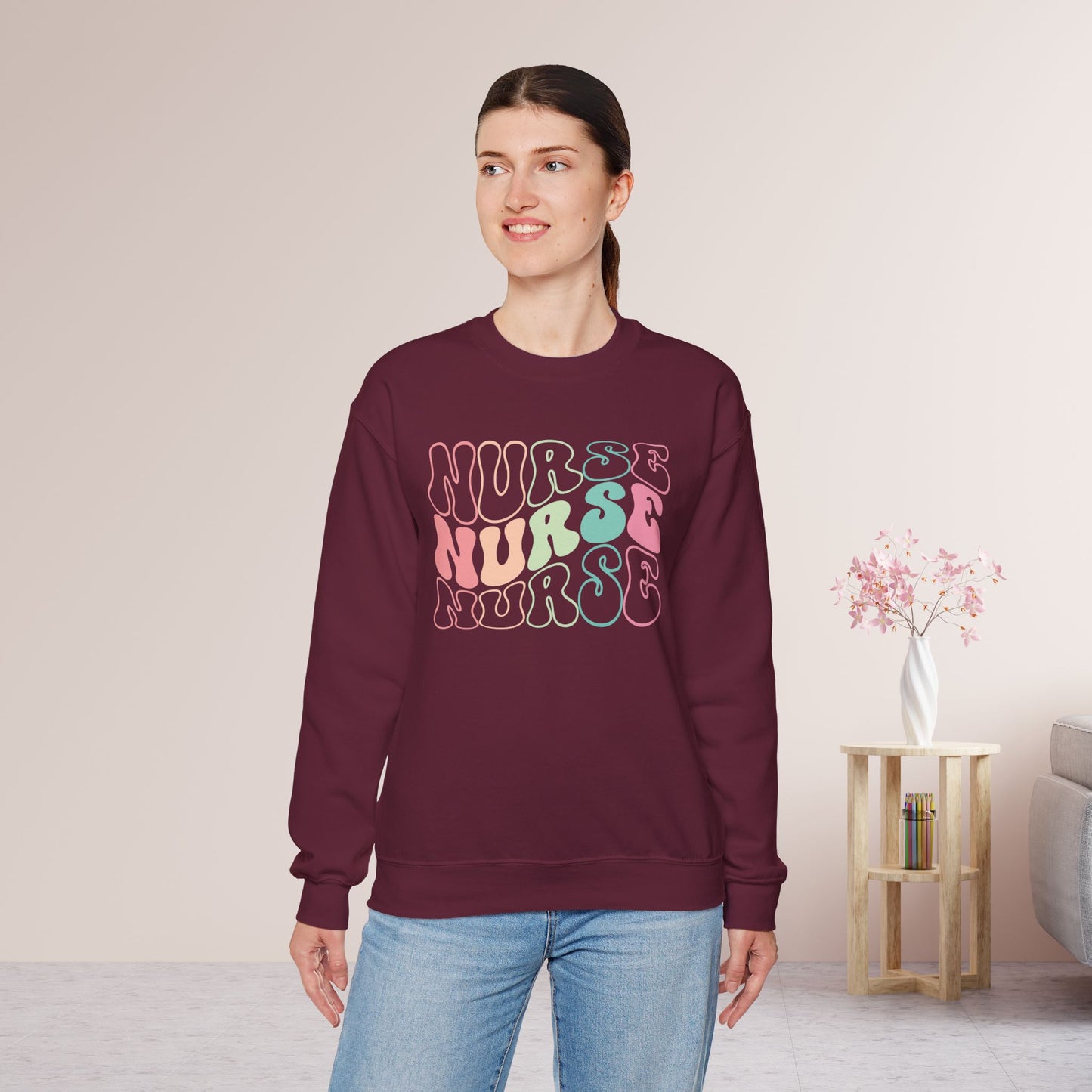 Groovy Nurse Sweatshirt for Registered Nurse