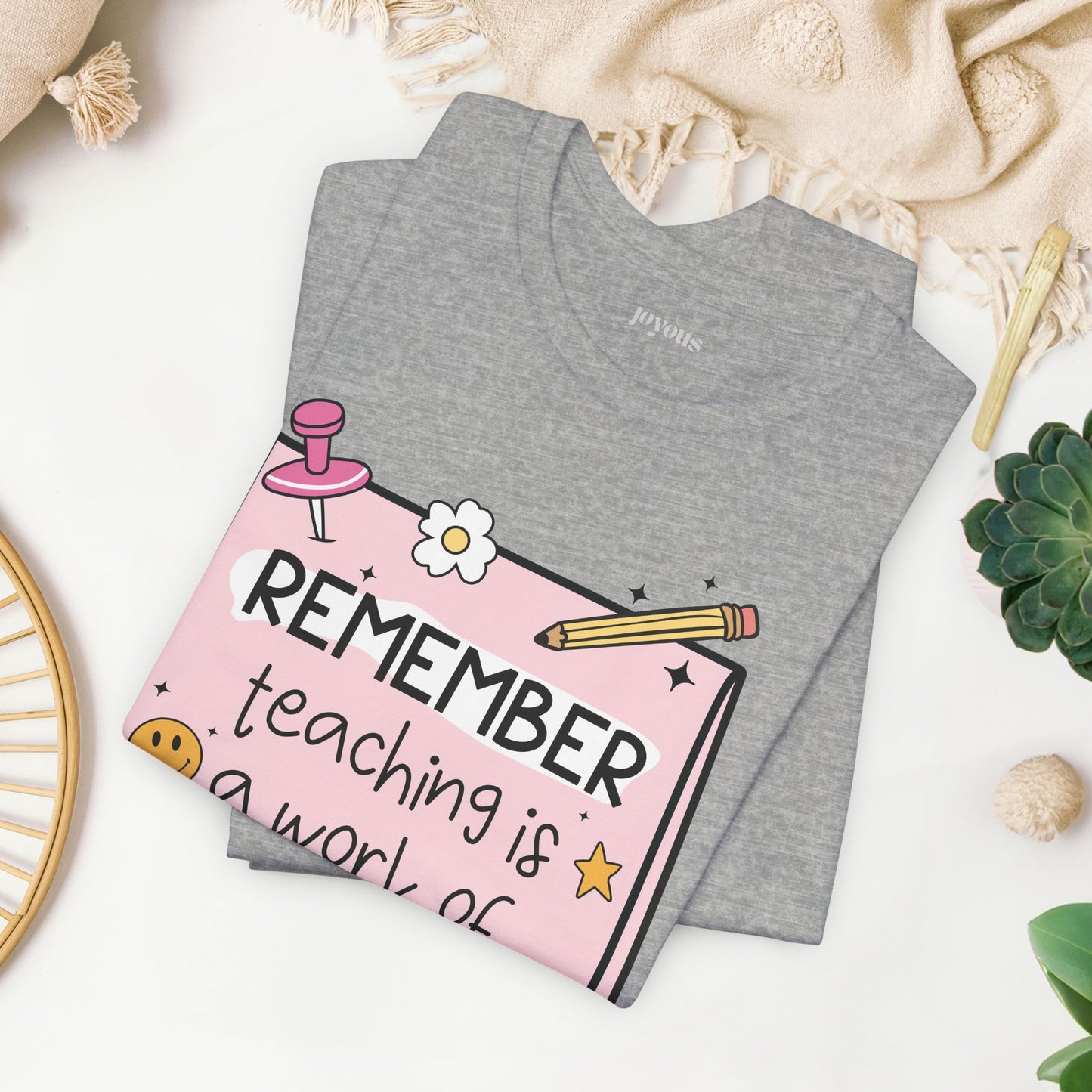 Trendy Motivational Teacher Soft Cotton Tee
