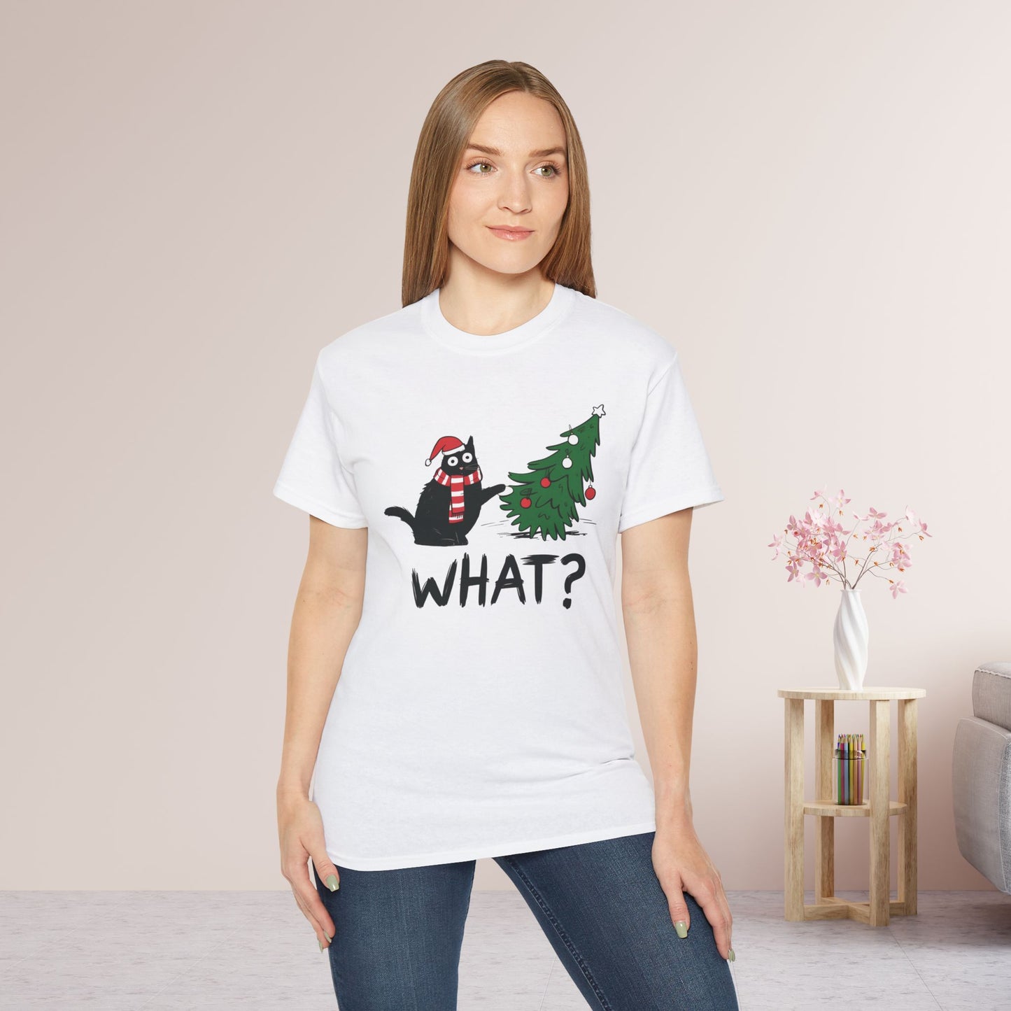 Funny Christmas Cat Ultra Cotton Tee