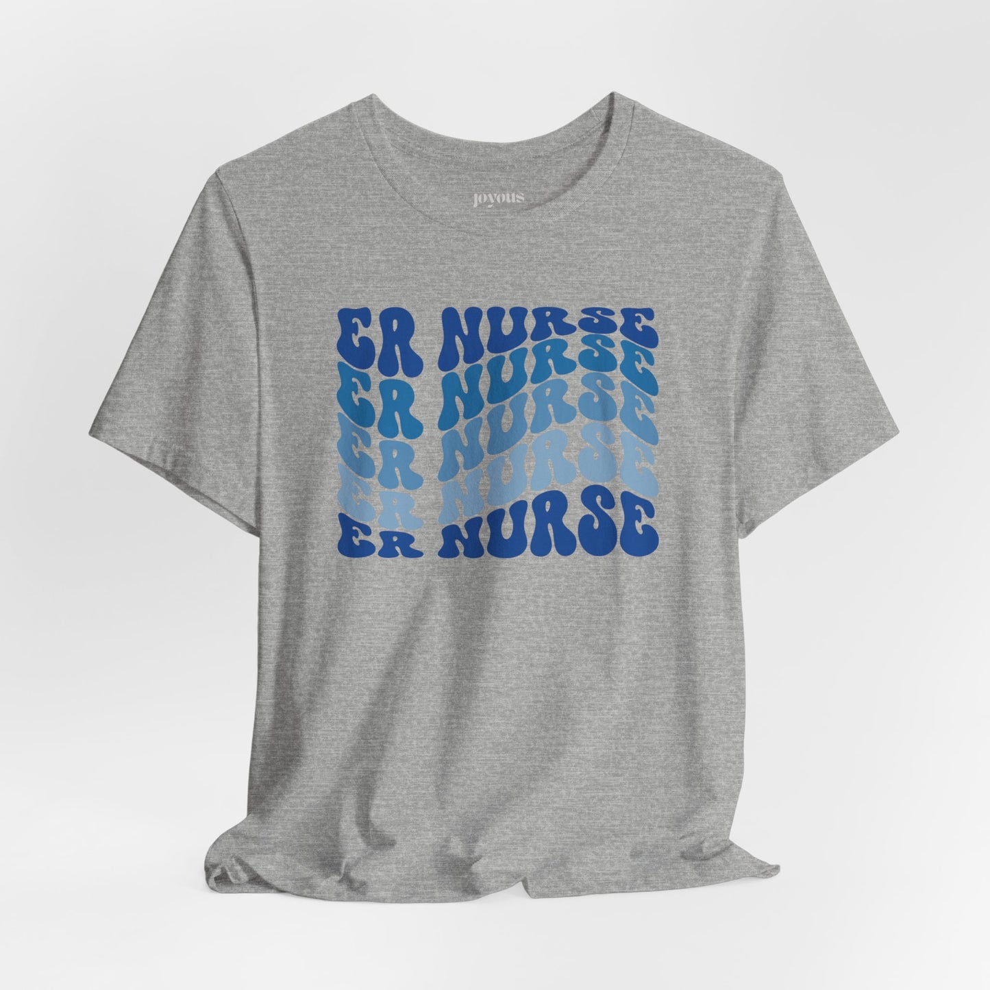Groovy Blue ER Nurse Shirt - Emergency Nurse Soft Cotton Tee