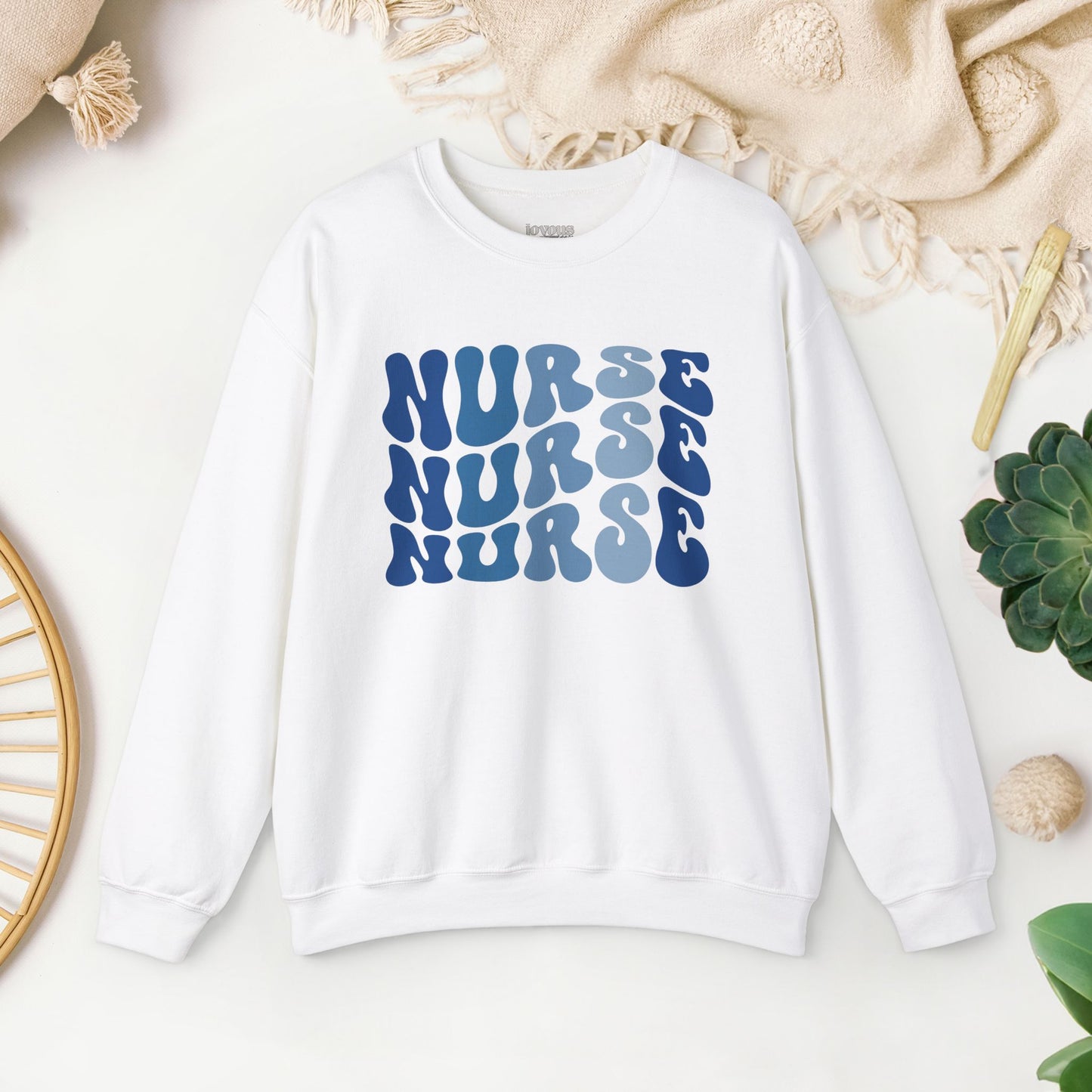 Groovy Blue Nurse Sweatshirt