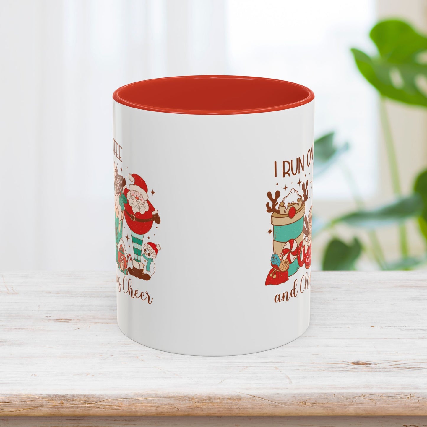 I Run On Coffee And Christmas Cheer Christmas Mug - Best Christmas Gift