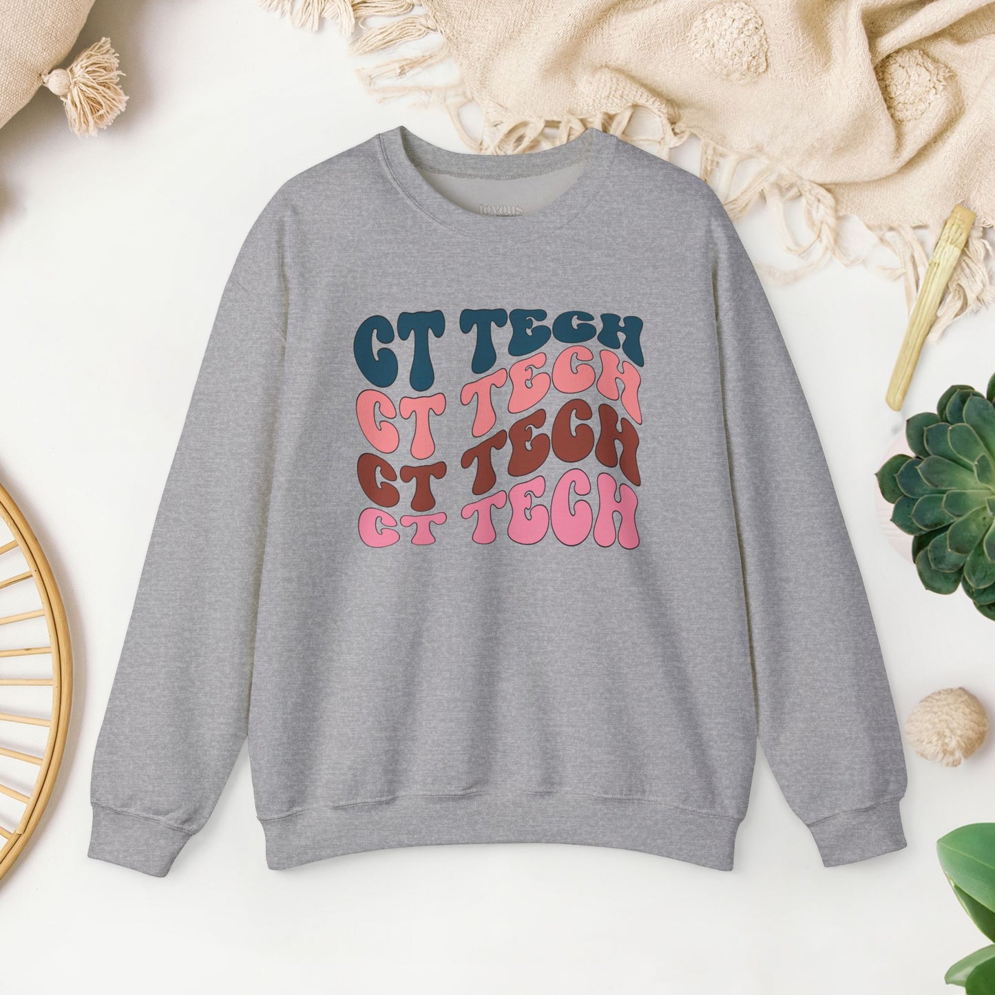 Groovy Colorful CT Tech Sweatshirt - CT Technologist Sweater