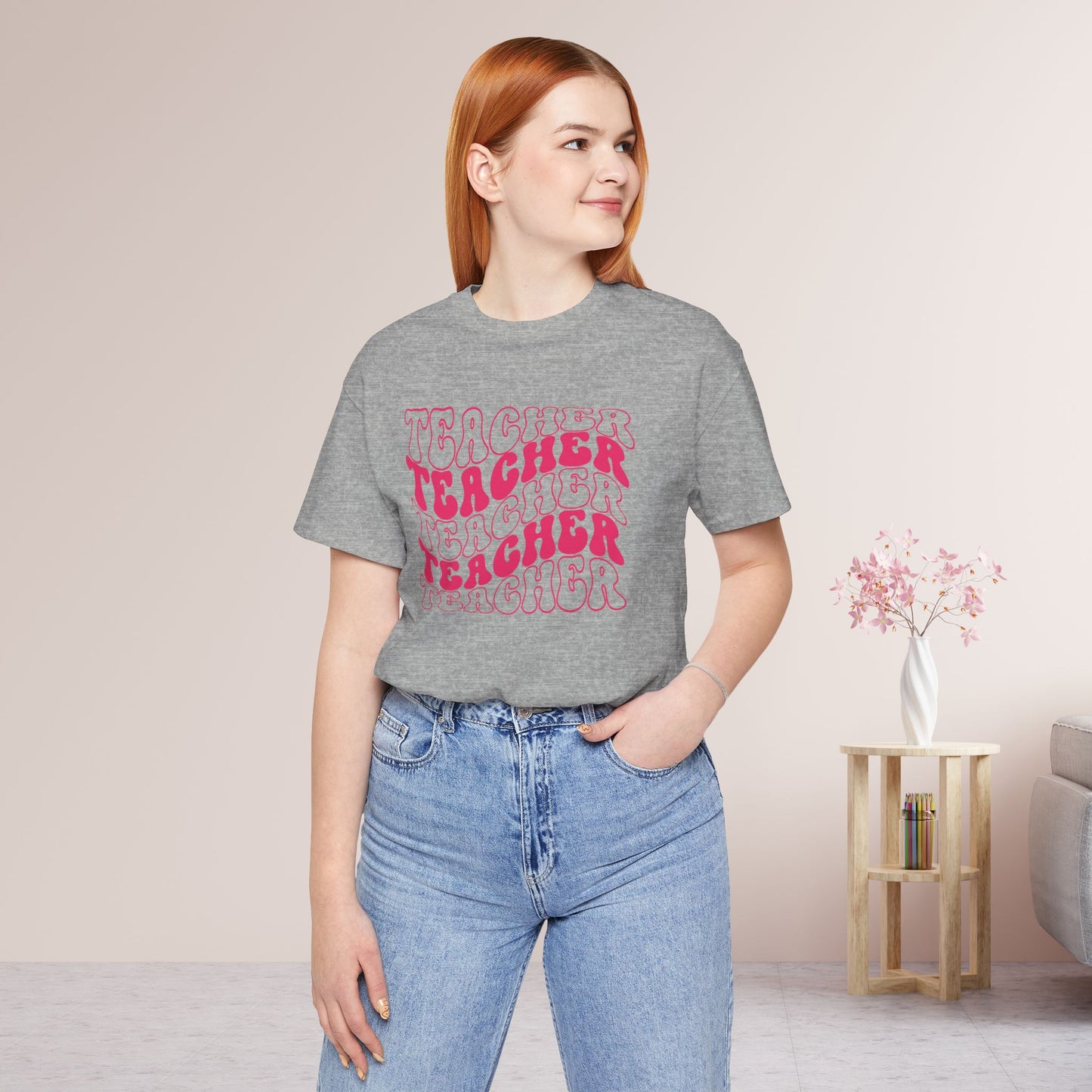 Groovy Trendy Teacher Soft Cotton Tee for School Teachers