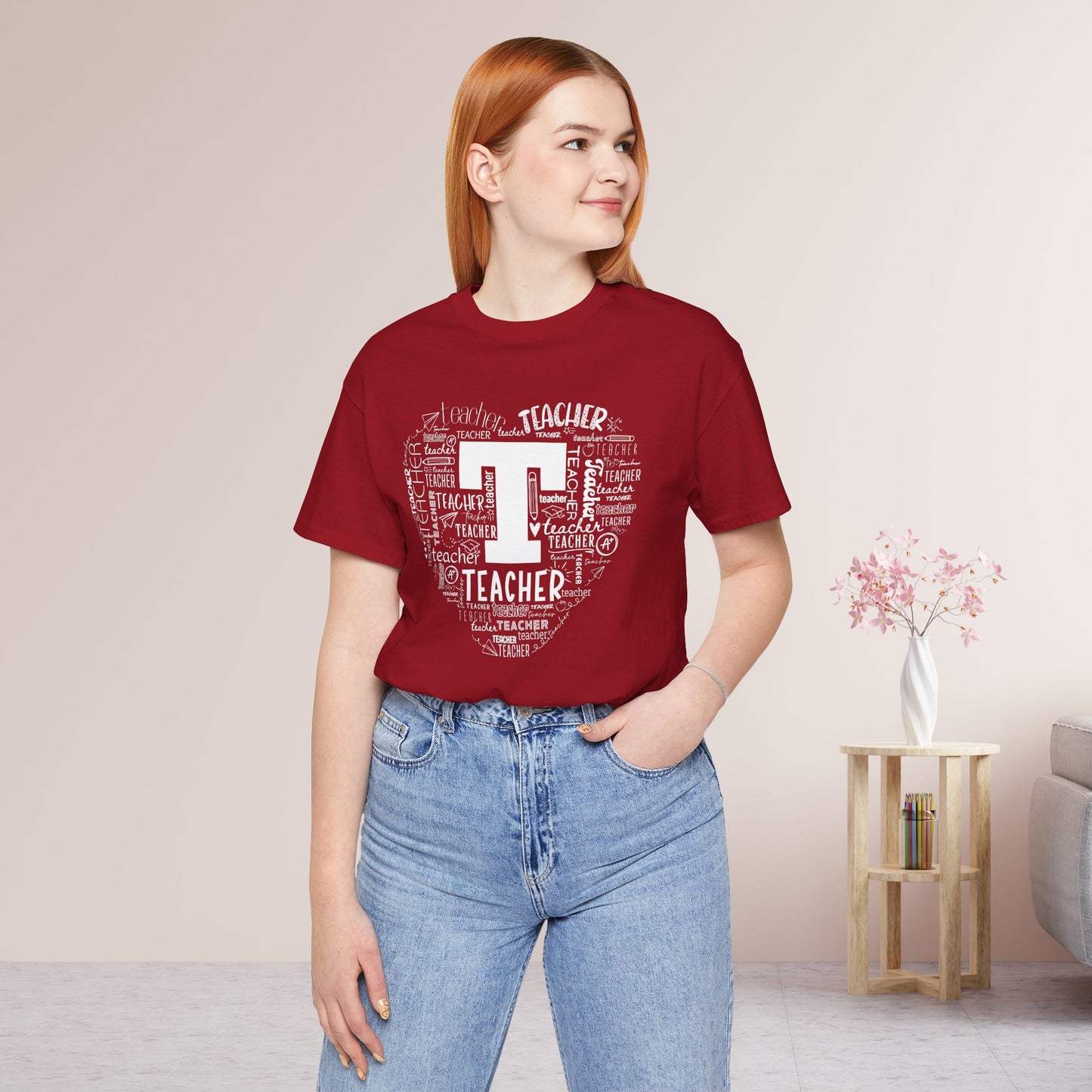 Trendy Teacher Soft Cotton Tee for School Teachers