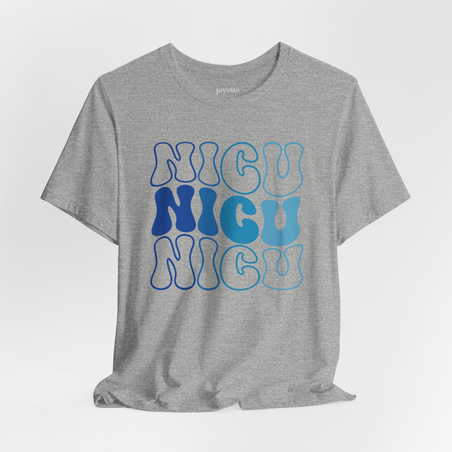 Groovy Blue NICU Shirt - Neonatal ICU Nurse Soft Cotton Tee