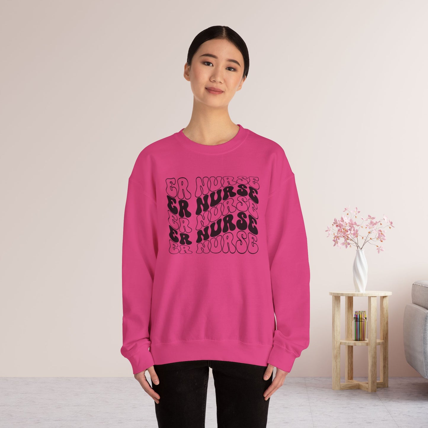 Groovy ER Nurse Sweatshirt - Emergency Nurse Crewneck