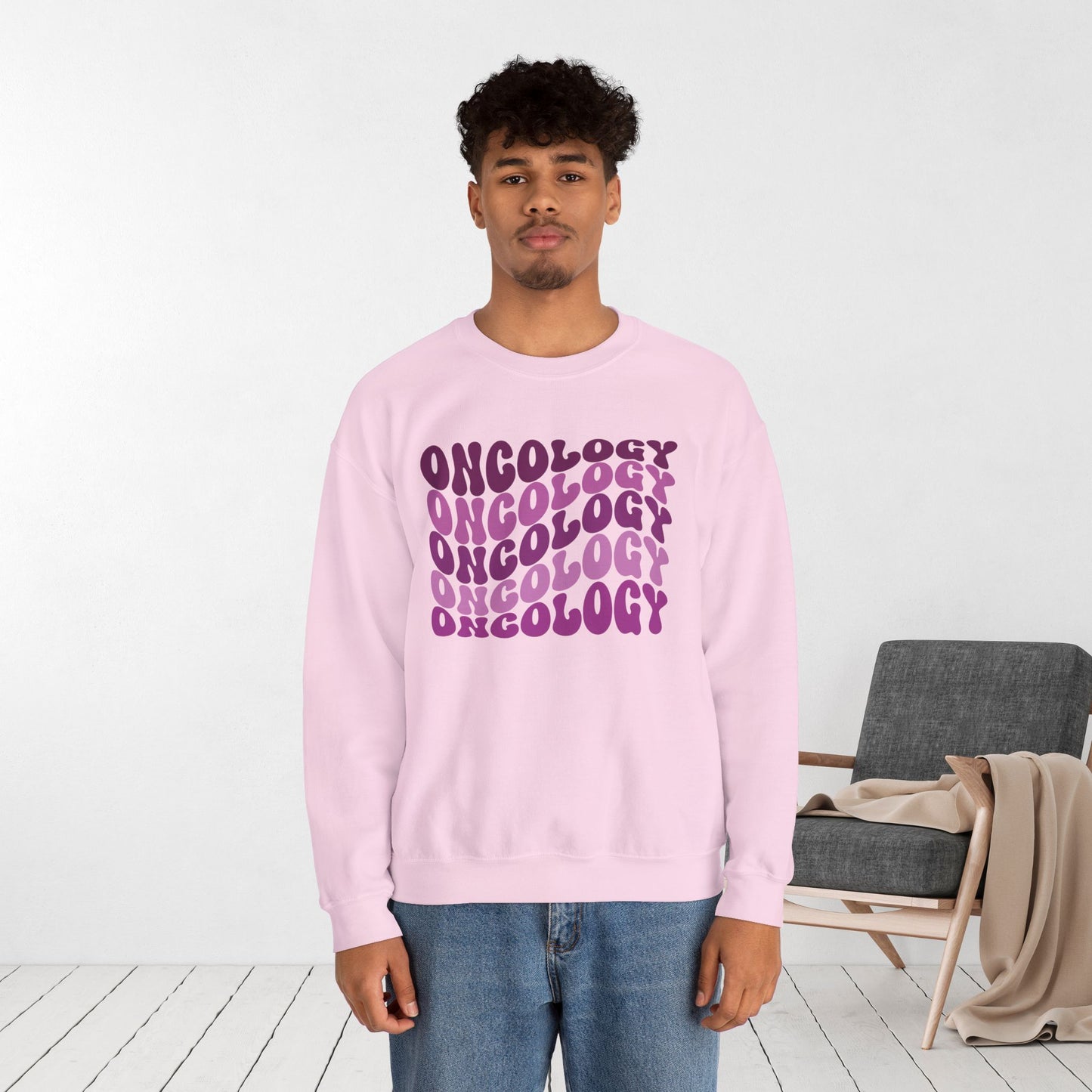 Purple Groovy Colorful Oncology Sweatshirt