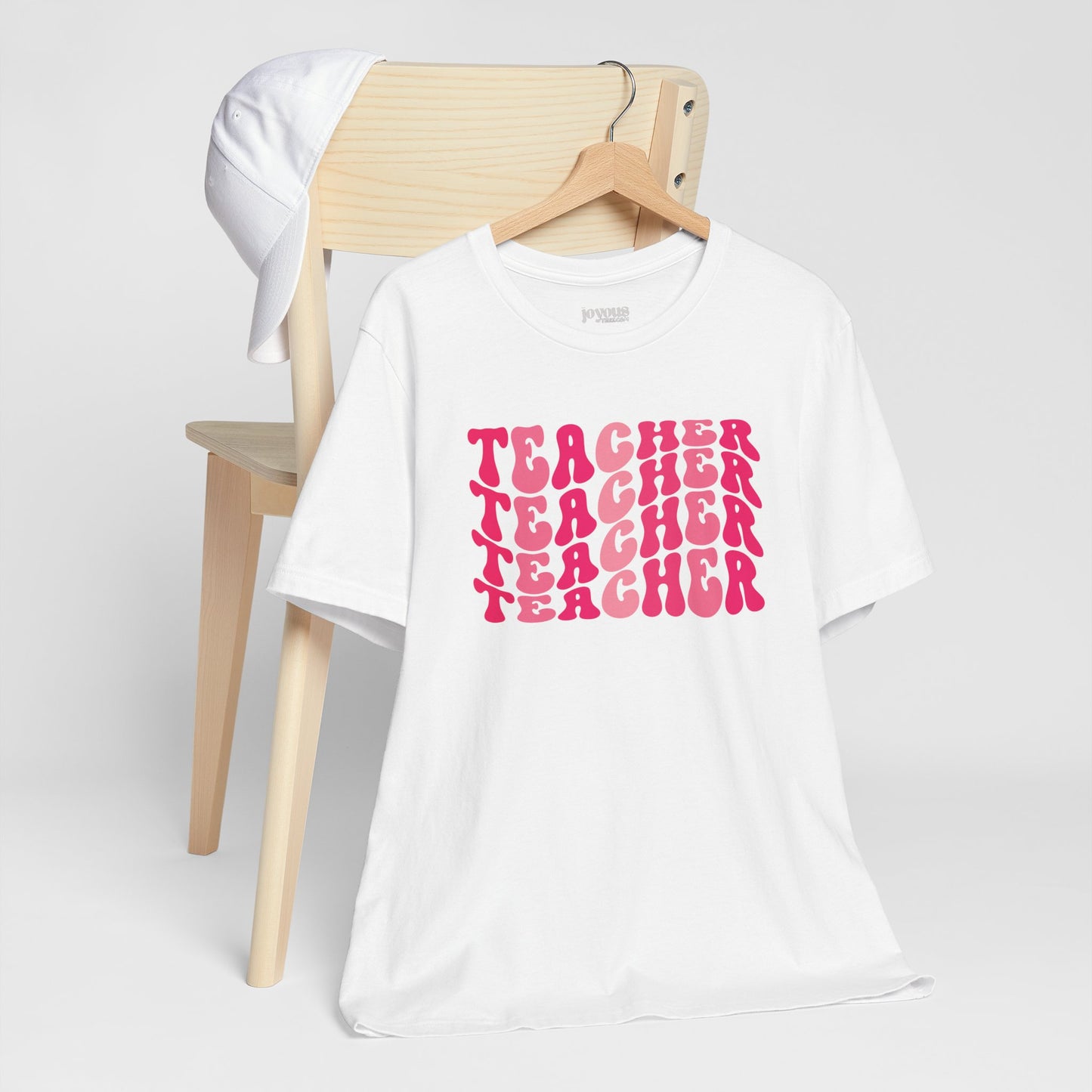 Groovy Pink Teacher Soft Cotton Tee for School Teachers