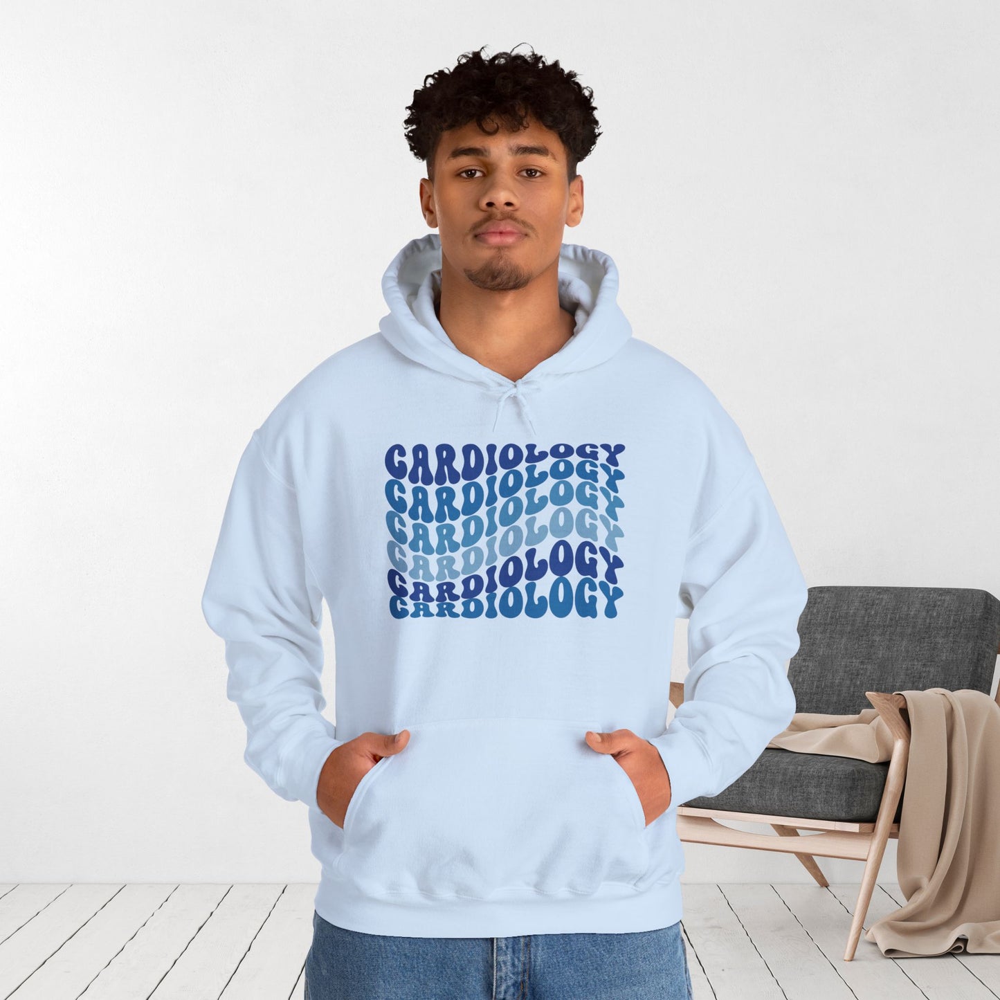 Groovy Blue Cardiology Hoodie - Cardiac Nurse Hoodie
