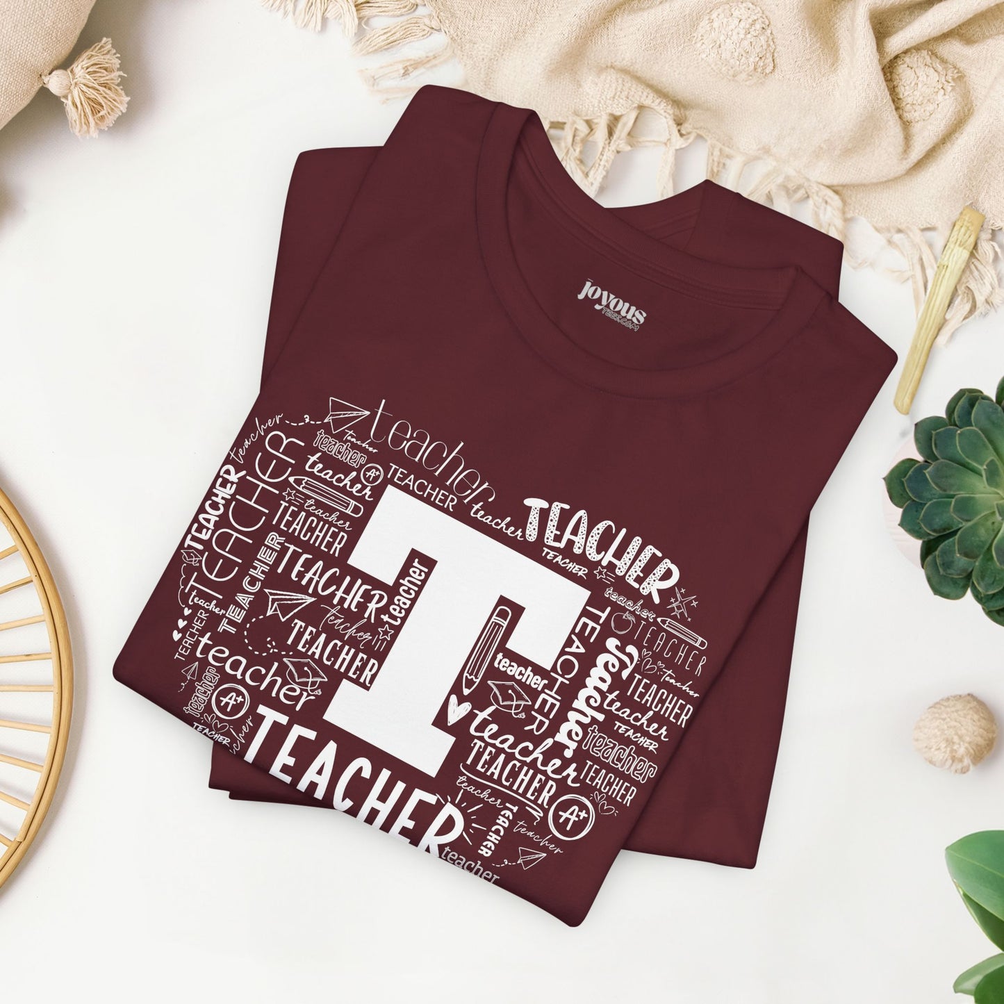 Trendy Teacher Soft Cotton Tee for School Teachers