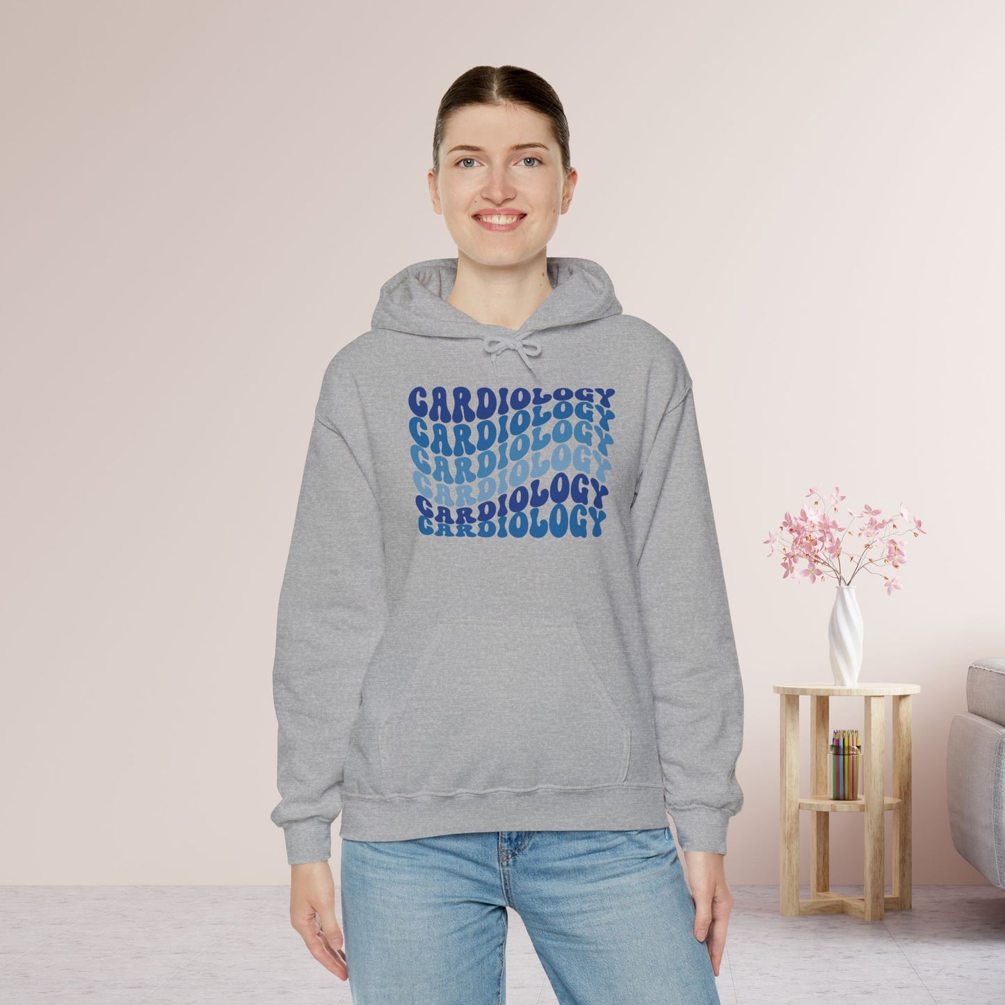 Groovy Blue Cardiology Hoodie - Cardiac Nurse Hoodie