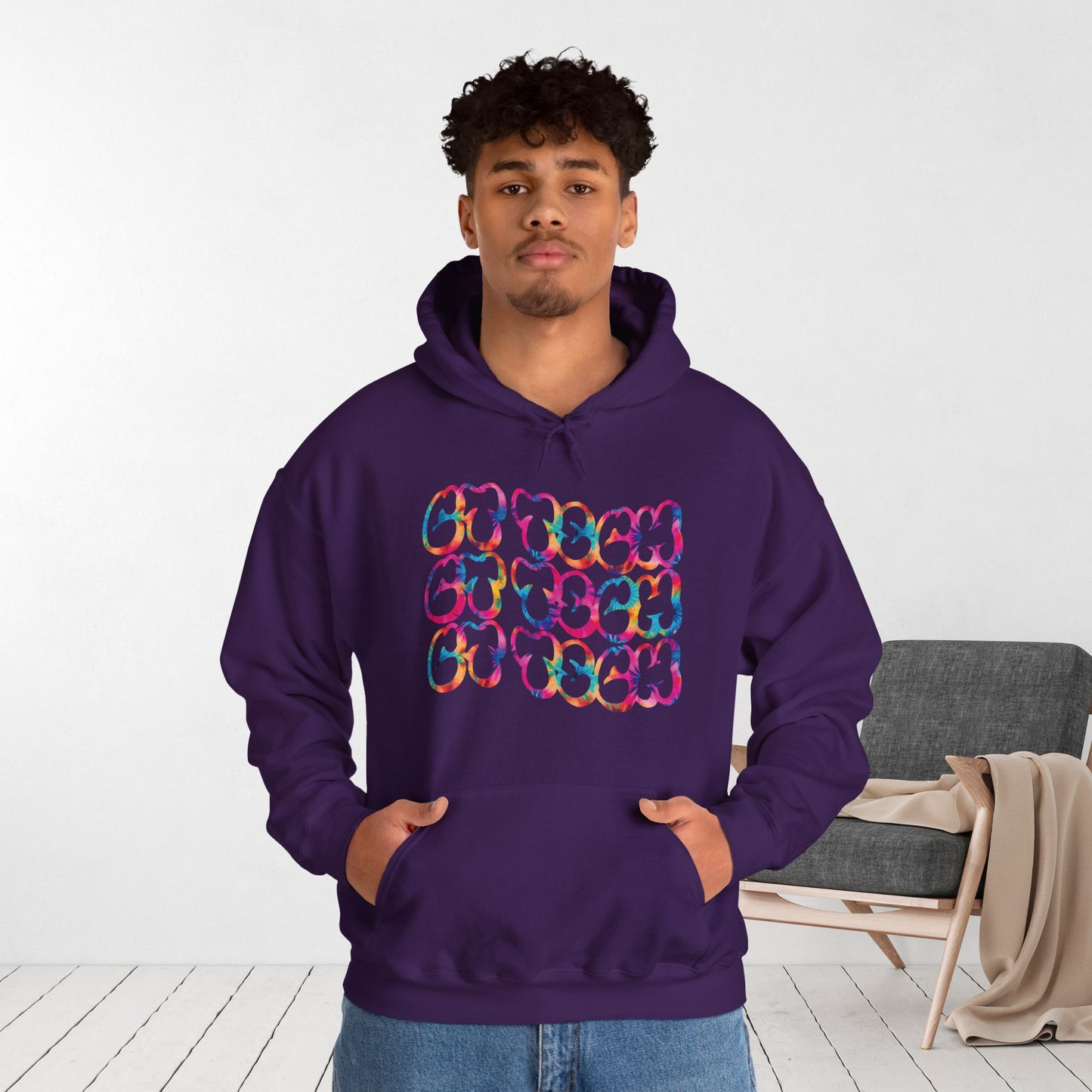 Tie Dye Groovy CT Tech Hoodie - CT Technologist Hoodie