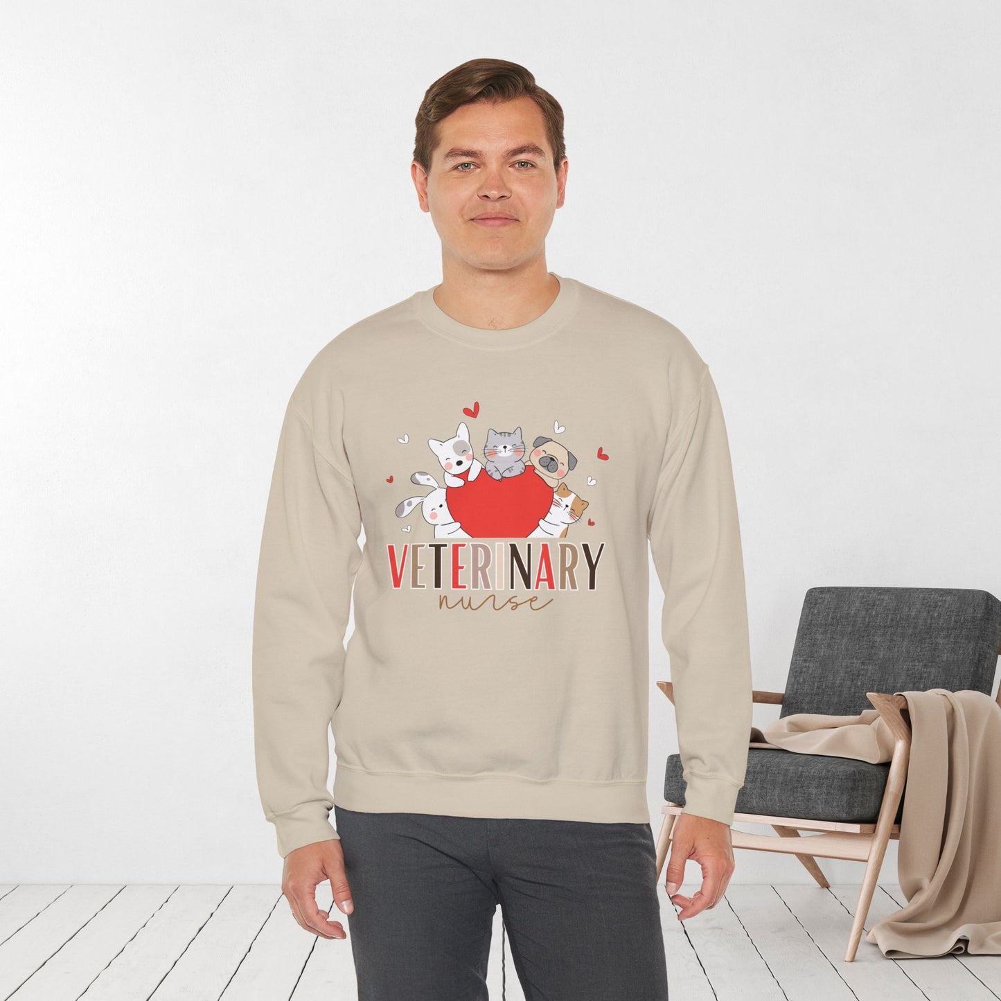 Cute Veterinary Nurse Crewneck Sweatshirt for VET Nurse