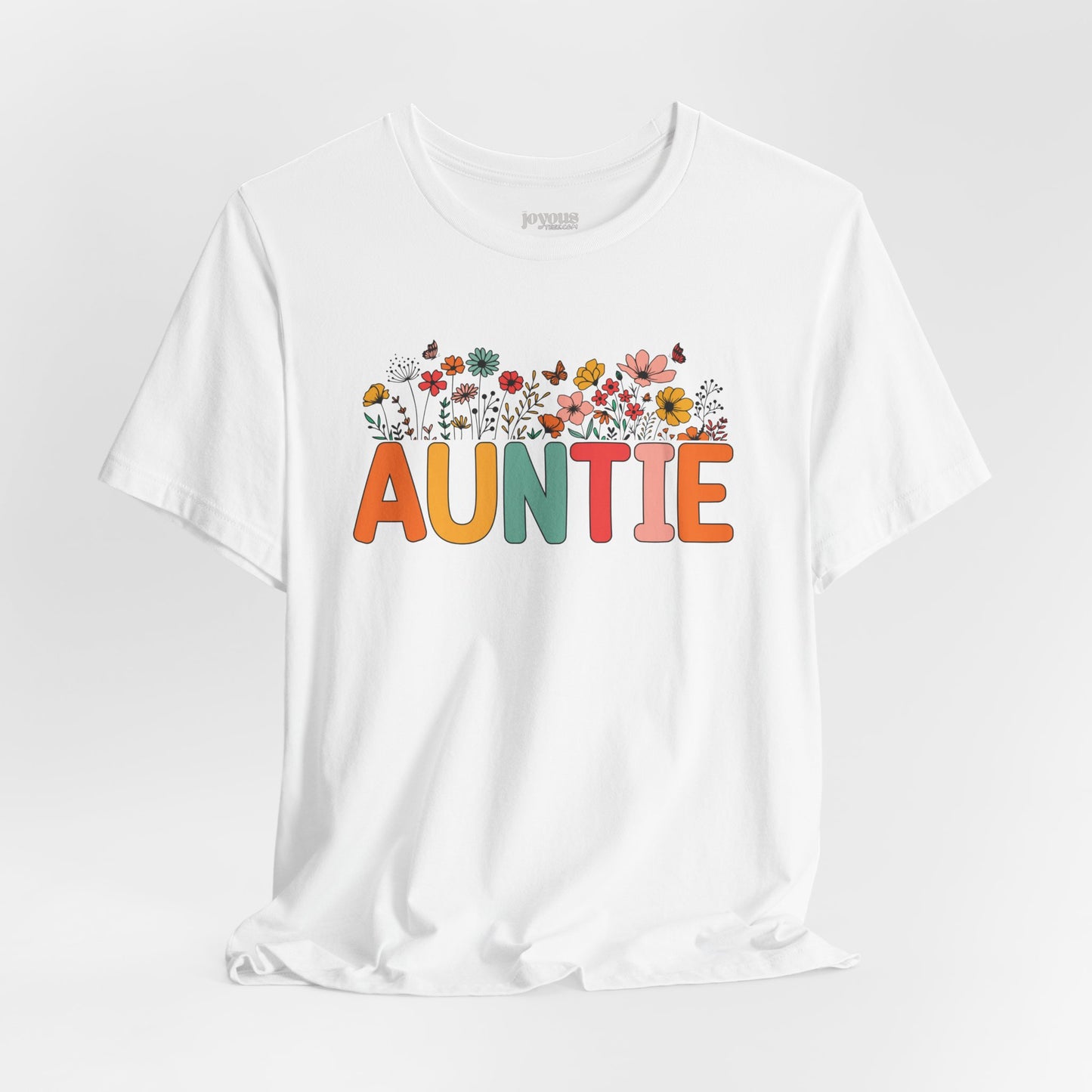 Spring Floral Auntie Soft Cotton Tee