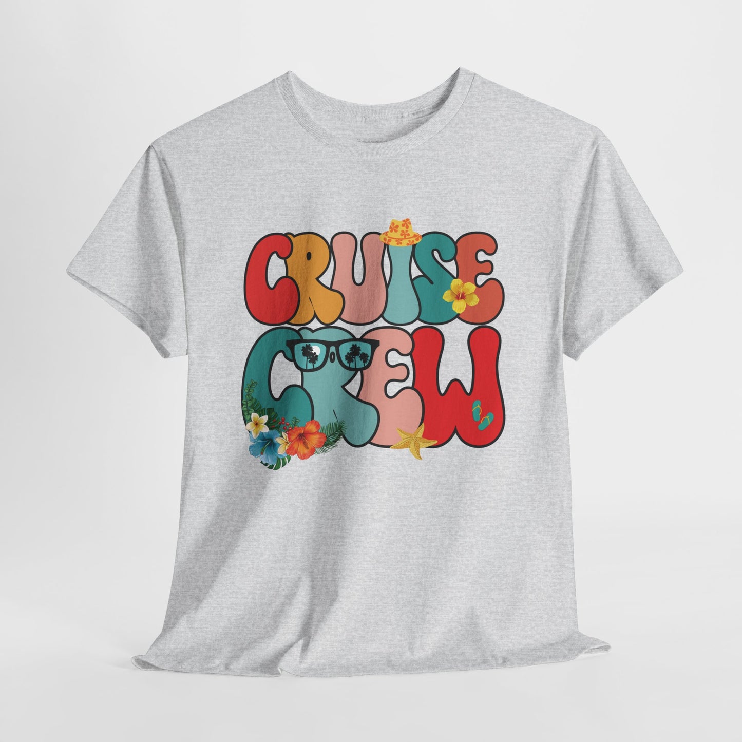 Groovy Cruise Crew Shirt - Family Cruise Vacation Heavy Cotton Tee