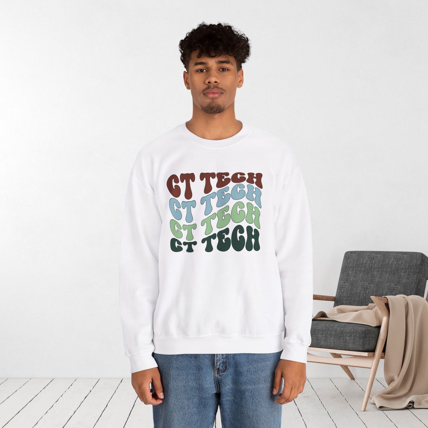 Groovy Colorful CT Tech Sweatshirt - CT Technologist Sweater