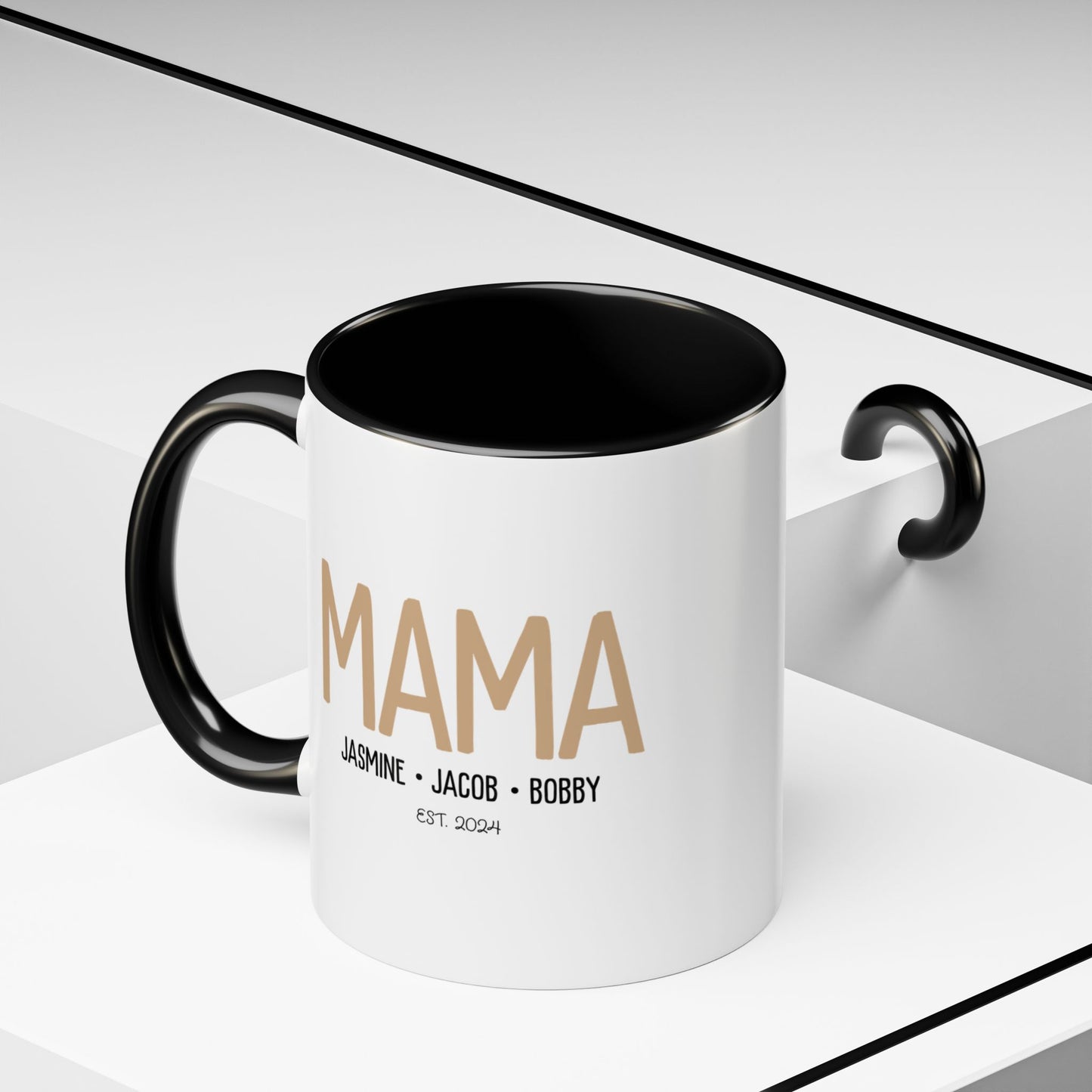 Personalized Mama Coffee Mug with Kids Names - Custom Mom Gifts for Mother's Day