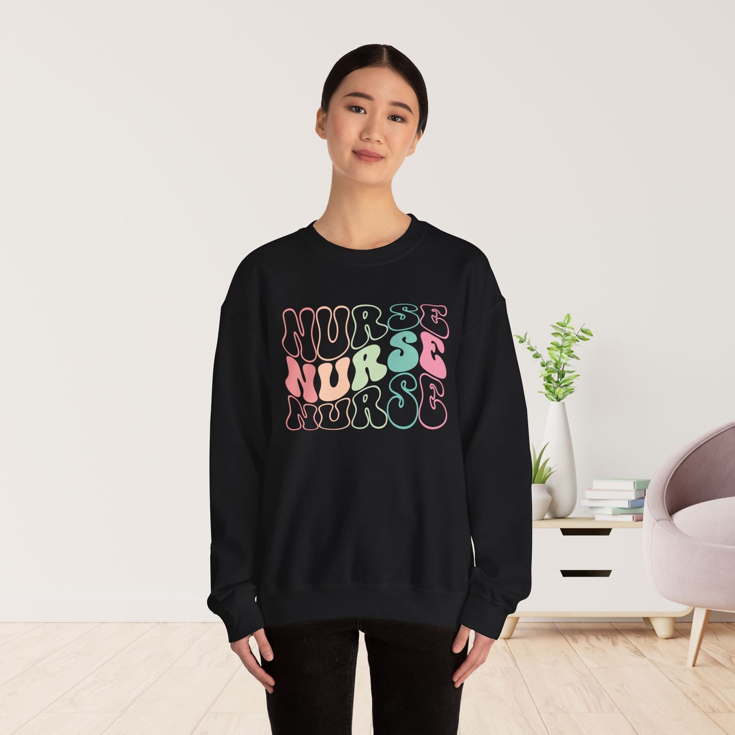 Groovy Nurse Sweatshirt for Registered Nurse