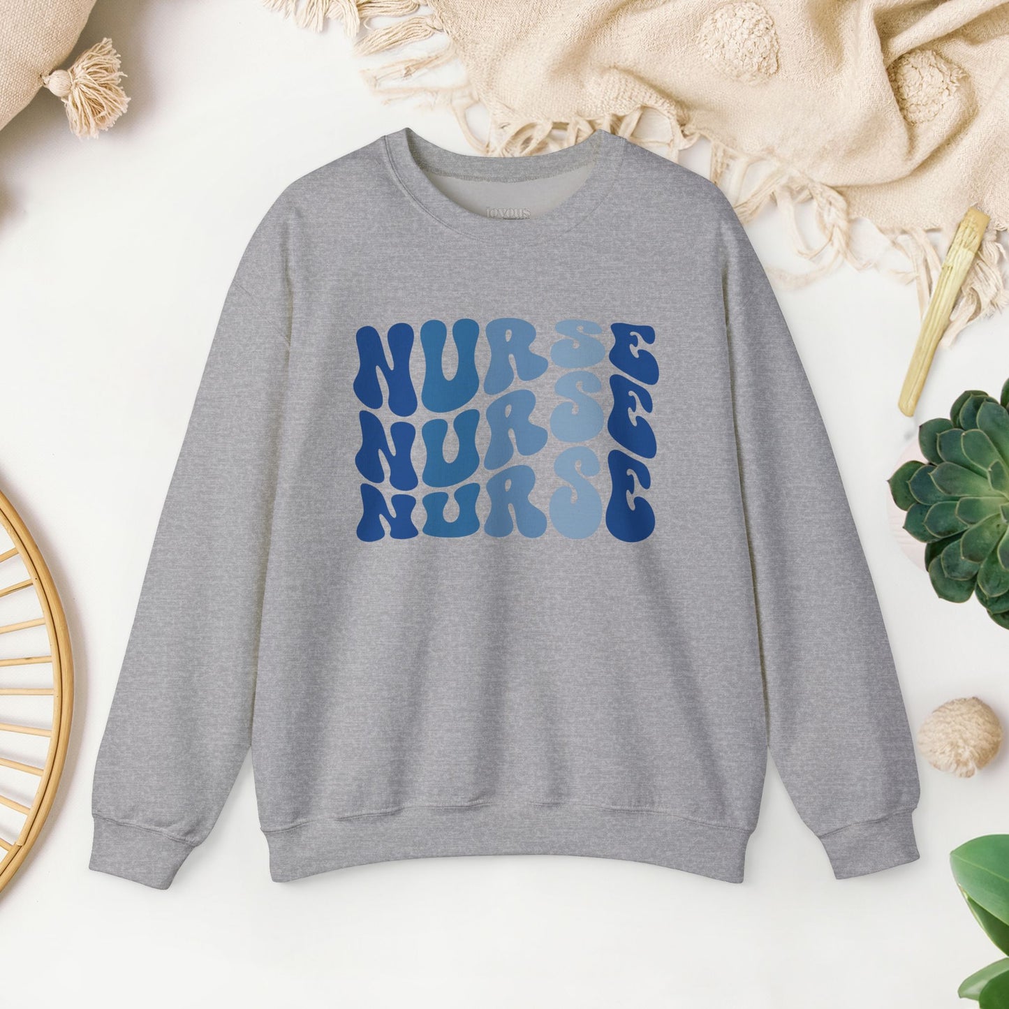 Groovy Blue Nurse Sweatshirt