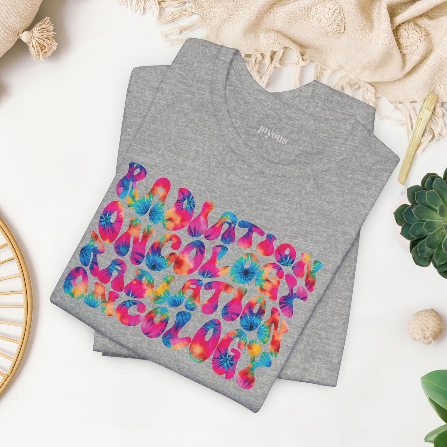 Tie Dye Groovy Radiation Oncology Soft Cotton Tee