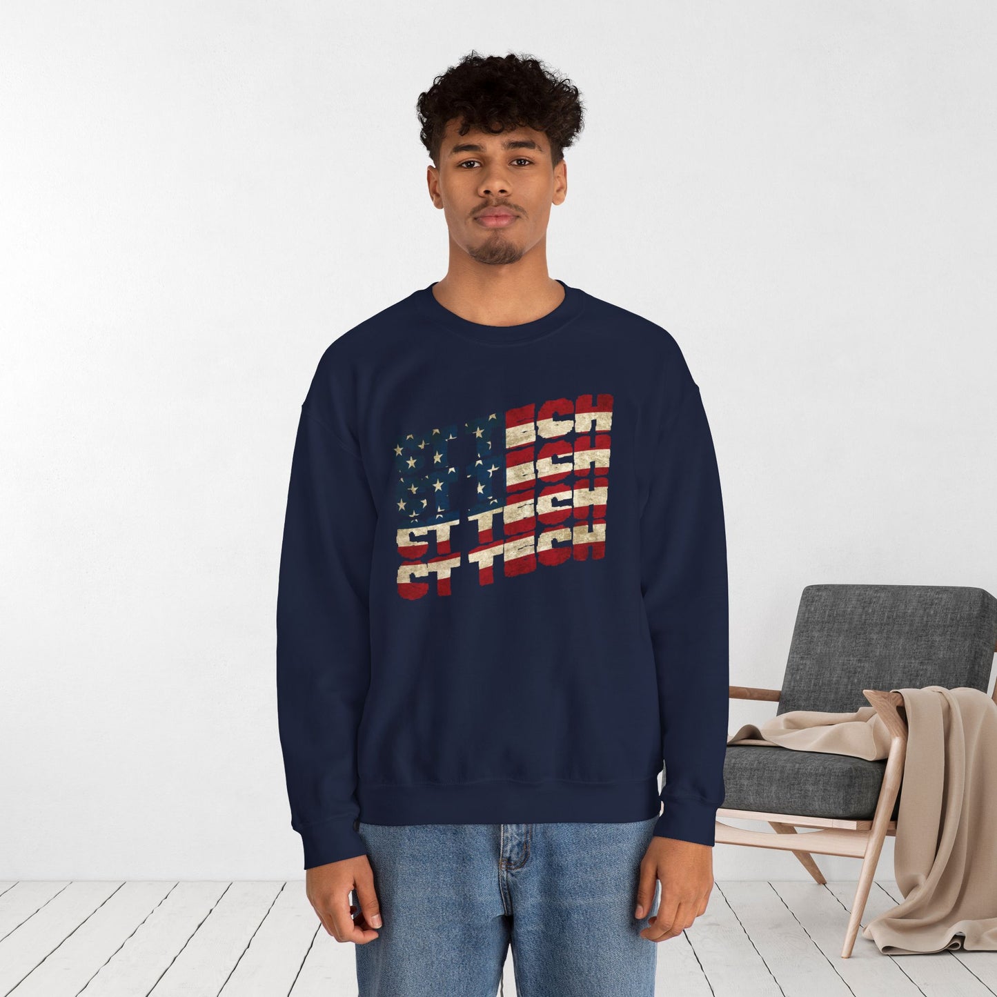 USA Flag CT Tech Sweatshirt - 4th of July CT Technologist Sweater