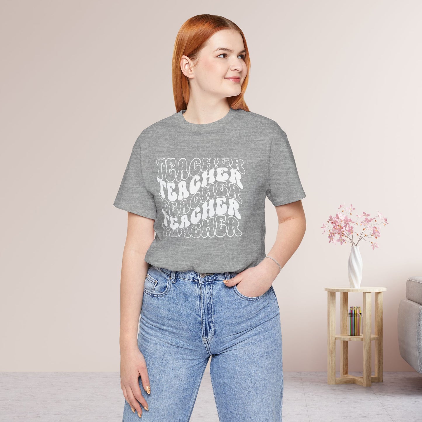 Groovy Teacher Soft Cotton Tee for School Teachers