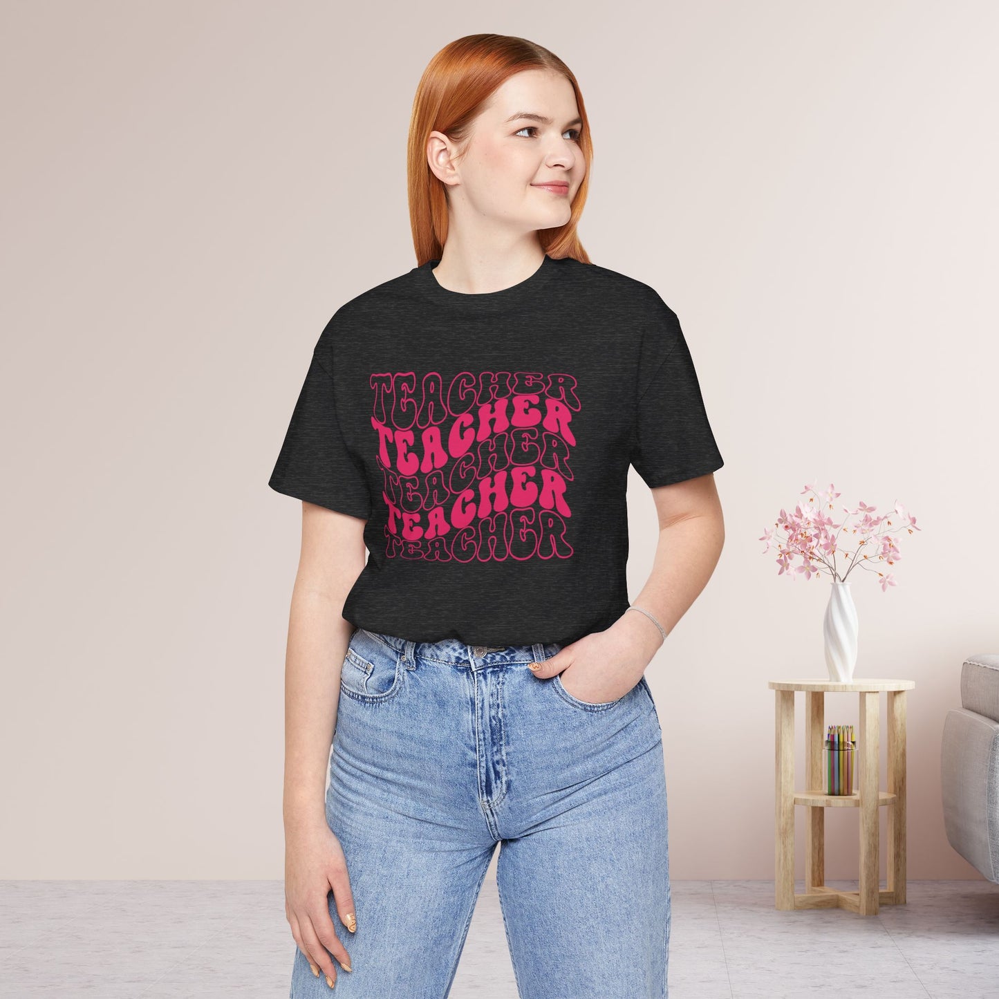 Groovy Trendy Teacher Soft Cotton Tee for School Teachers