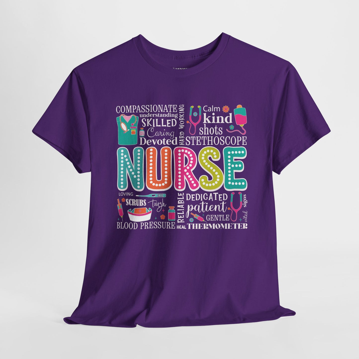 Trendy Nurse Heavy Cotton Tee for Dedicated Registered Nurse