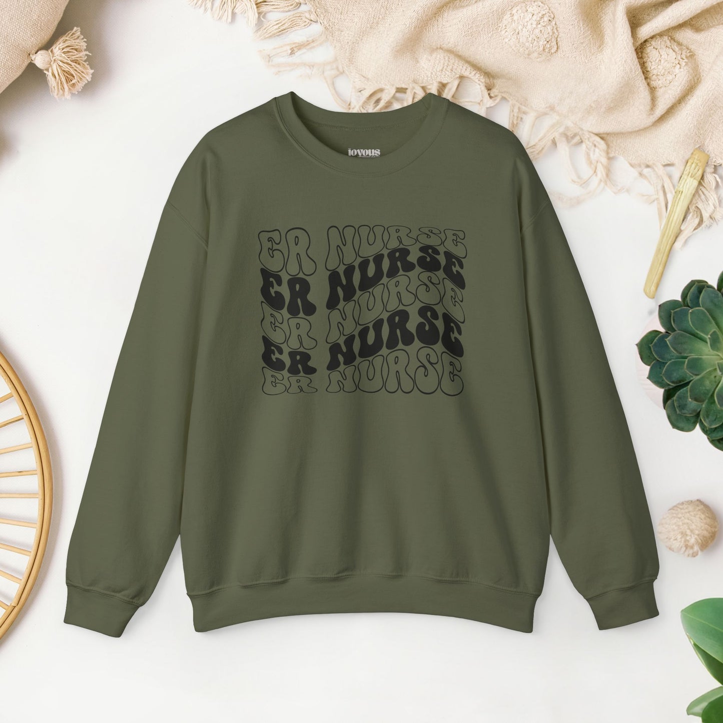 Groovy ER Nurse Sweatshirt - Emergency Nurse Crewneck