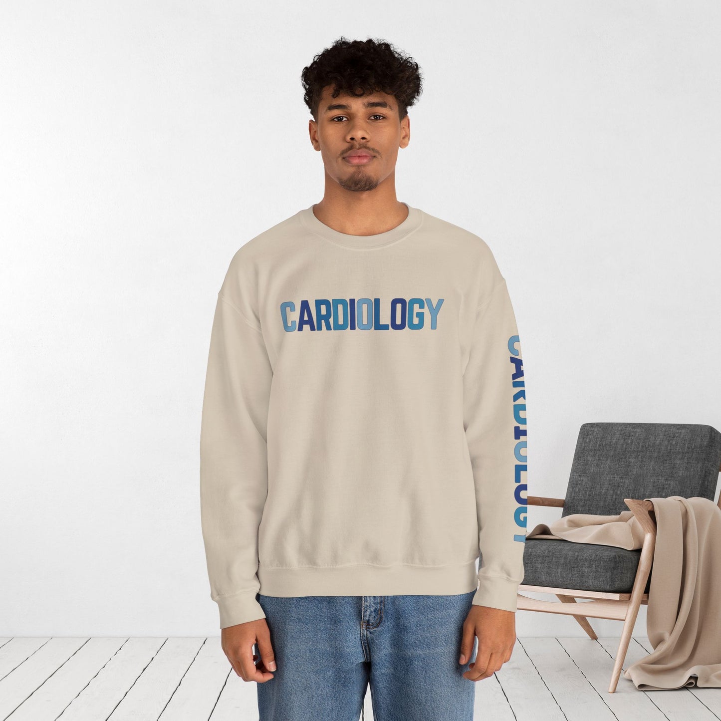 Trendy Blue Cardiology Sweatshirt for Cardiac Nurse