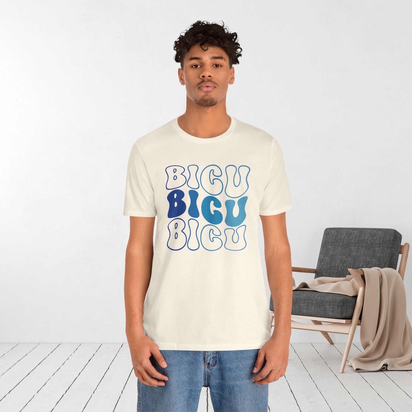Groovy Blue BICU Shirt - Burn ICU Nurse Soft Cotton Tee