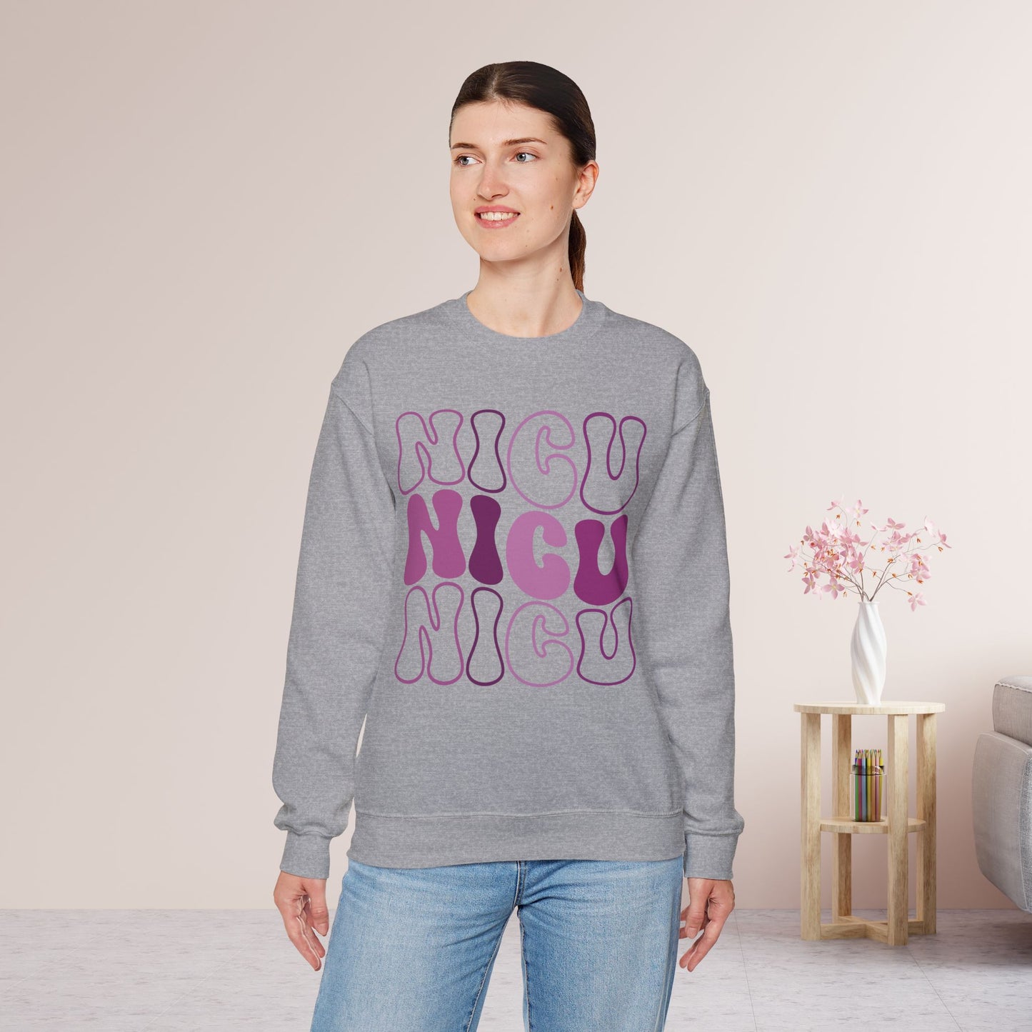 Groovy NICU Sweatshirt - Neonatal ICU Nurse Sweater
