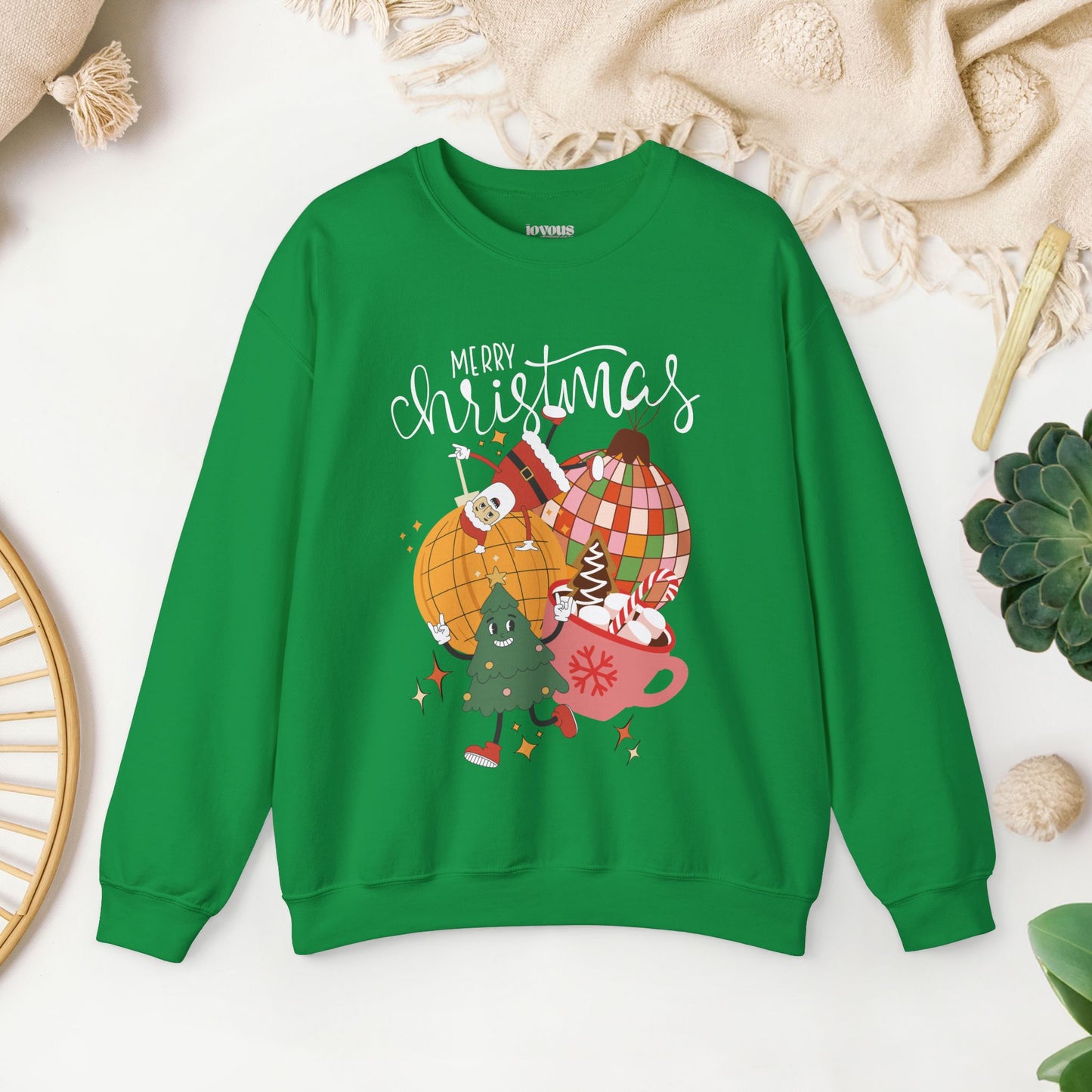 Retro Christmas Ornament Sweatshirt - Christmas Crewneck Pullover