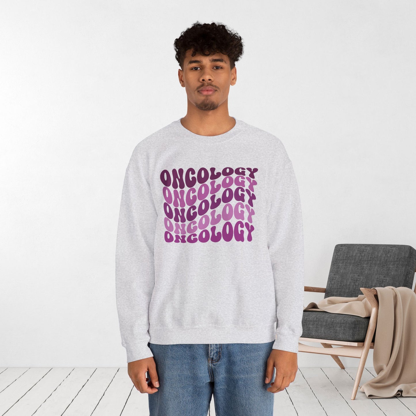 Purple Groovy Colorful Oncology Sweatshirt