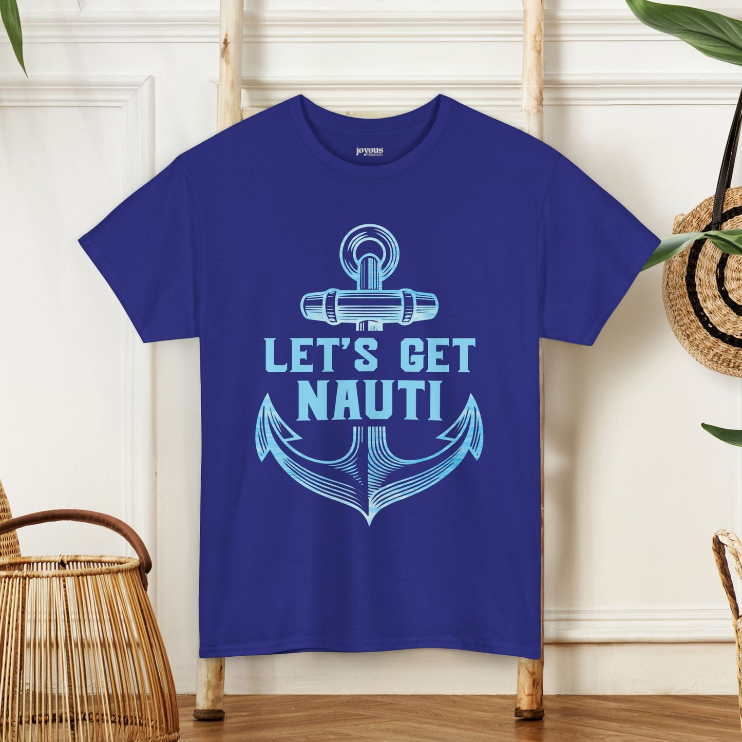Let's Get Nauti Sailing T-Shirt - Funny Nautical Heavy Cotton Tee