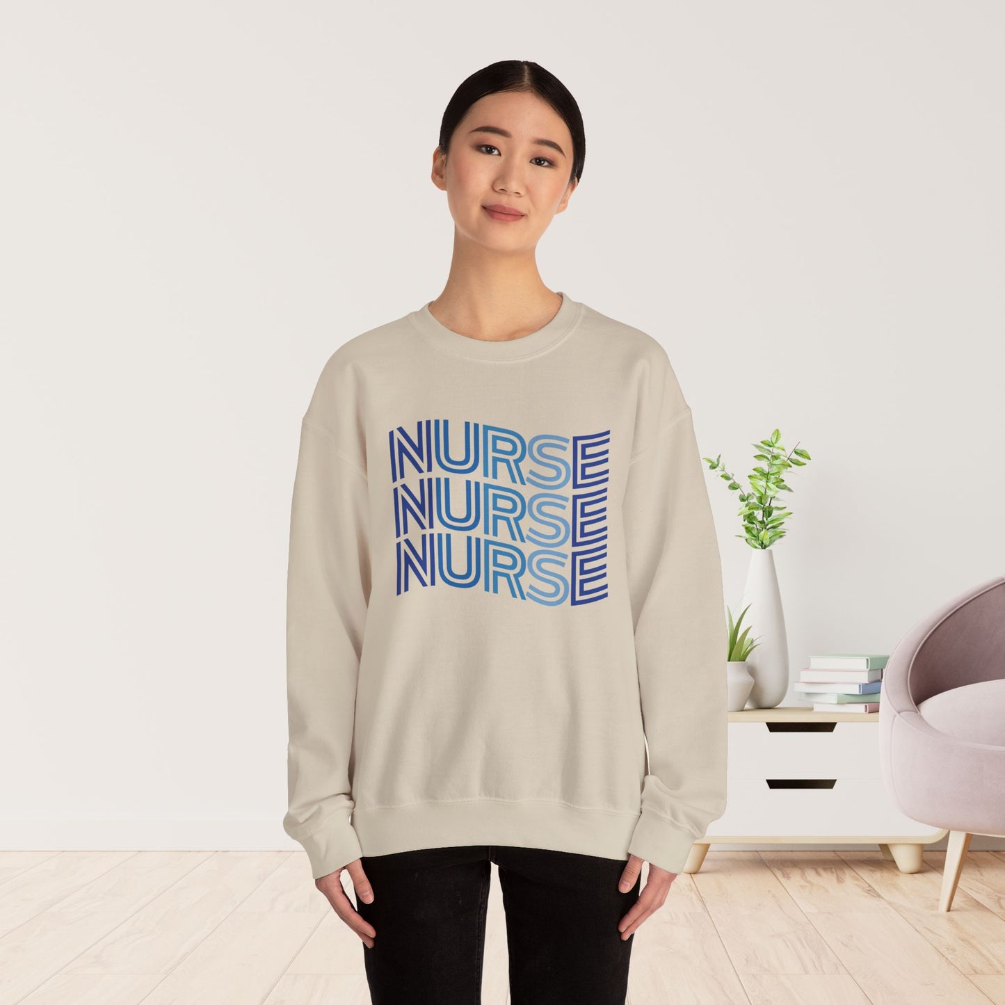 Wavy Nurse Sweatshirt - Registered Nurse Sweatshirt